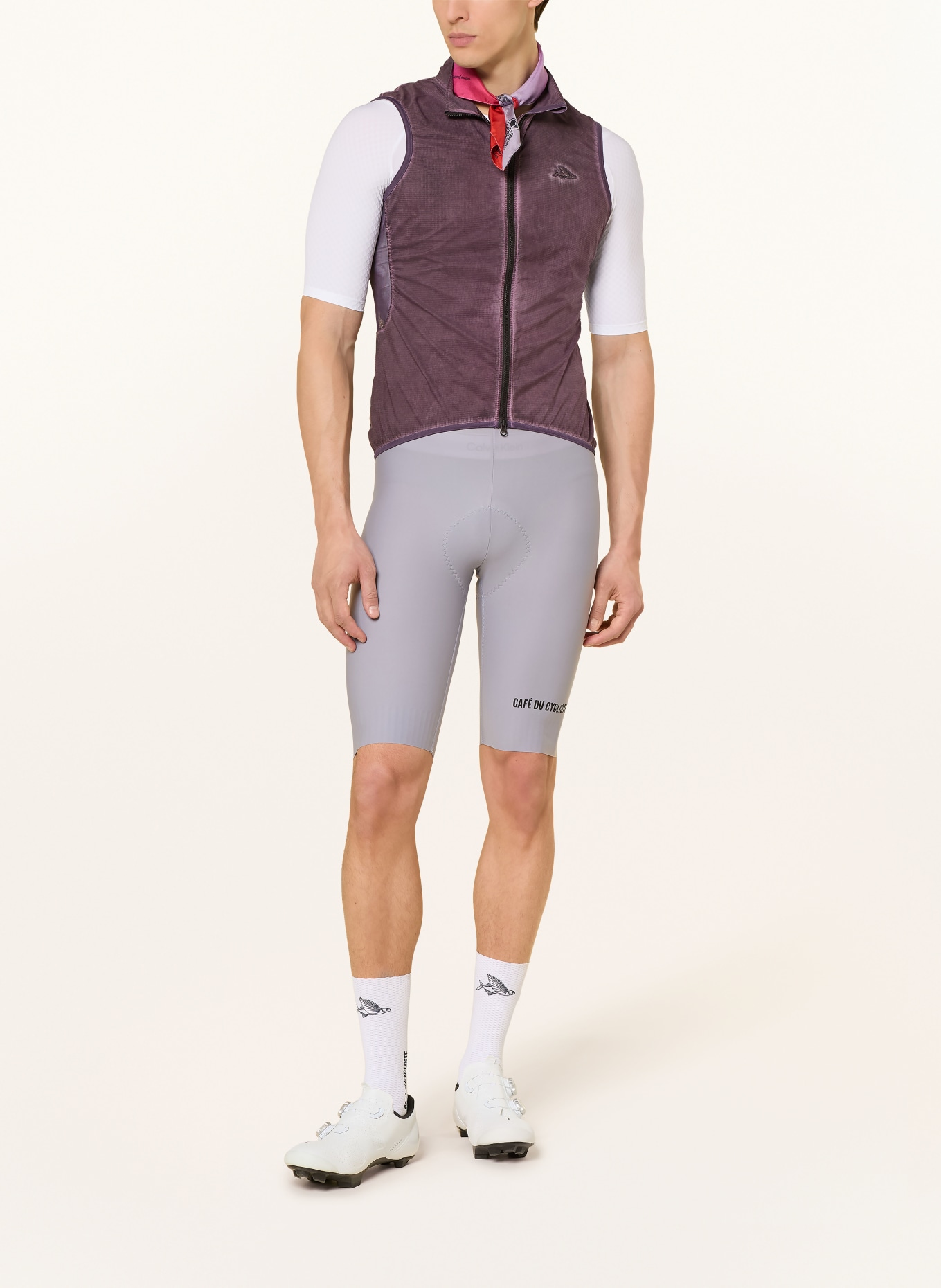 CAFÉ DU CYCLISTE Fietsvest EDITH: DONKERPAARS / WIT
