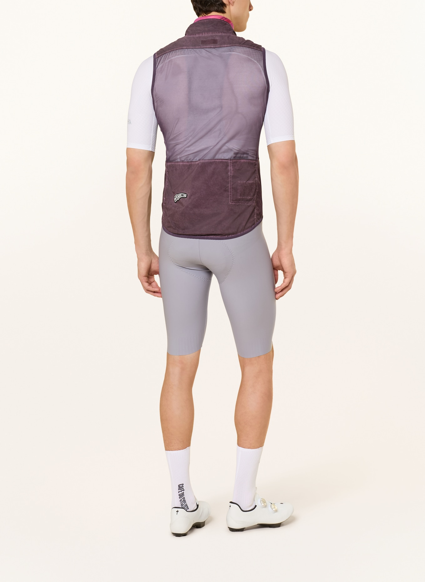 CAFÉ DU CYCLISTE Fietsvest EDITH: DONKERPAARS / WIT