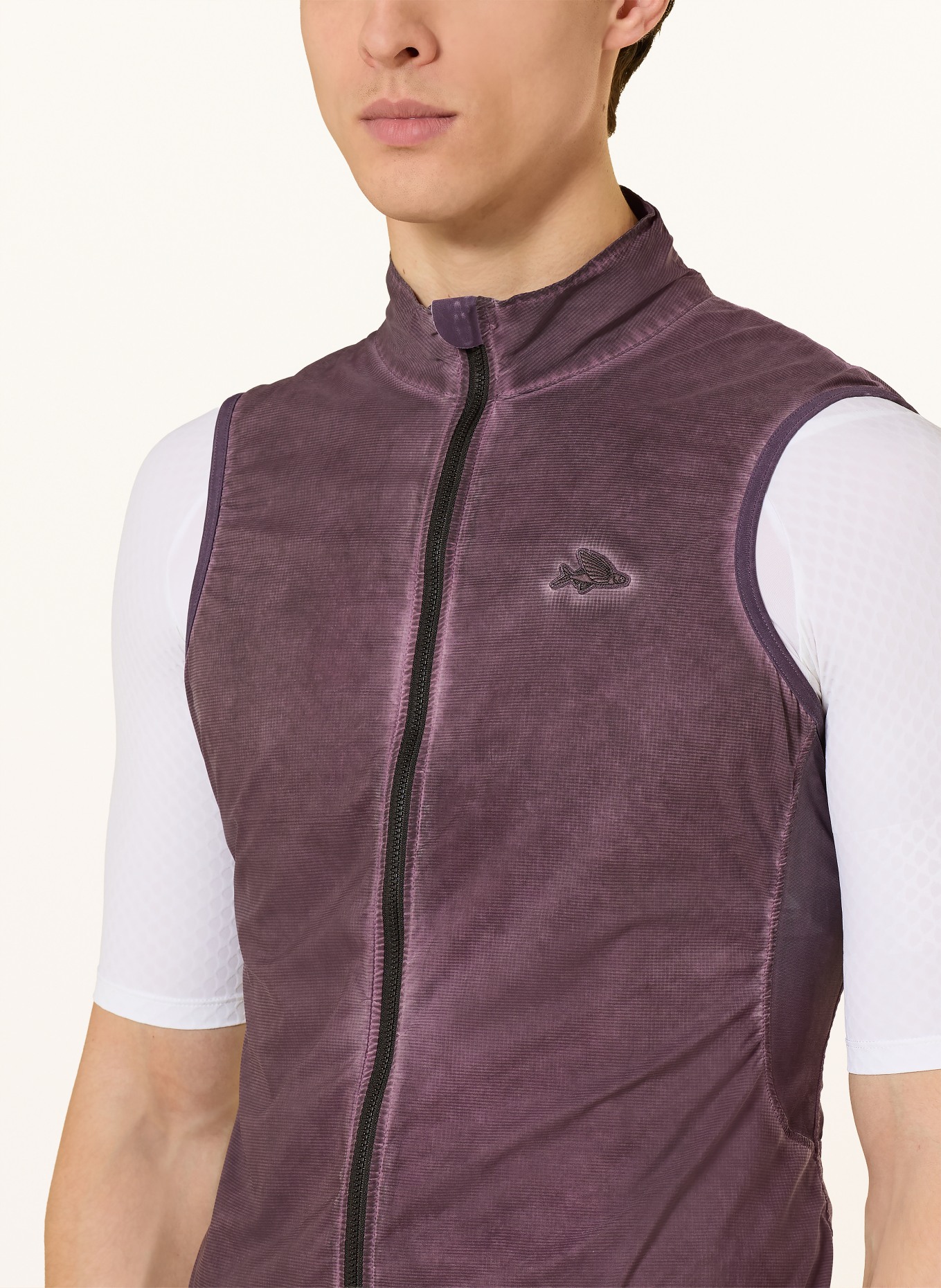 CAFÉ DU CYCLISTE Fietsvest EDITH: DONKERPAARS / WIT