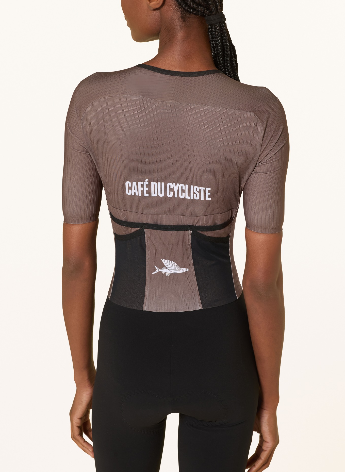 CAFÉ DU CYCLISTE Speedsuit CERISE met gewatteerd inzetstuk: OLIJF / ZWART