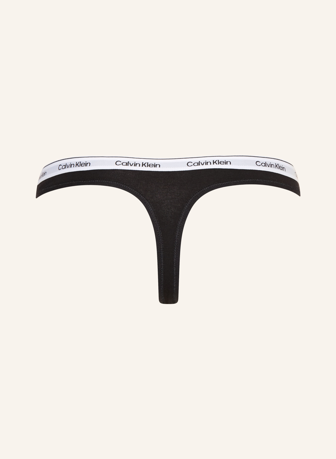 Calvin Klein Lot de 3 strings ICON LOGO: NOIR / BEIGE / BLANC