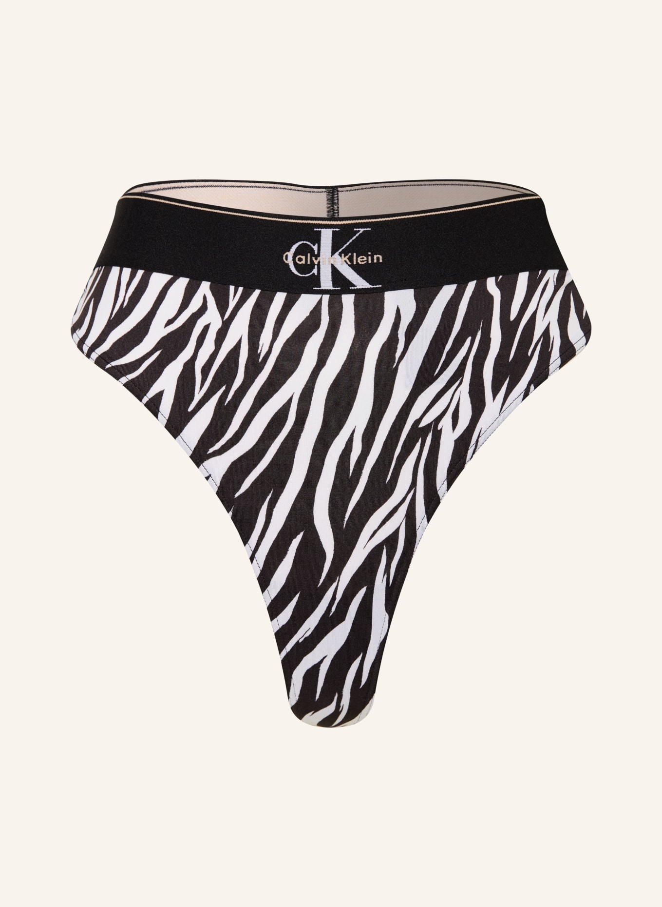 Calvin Klein String GRAPHIC MONOGRAM: SCHWARZ / WEISS
