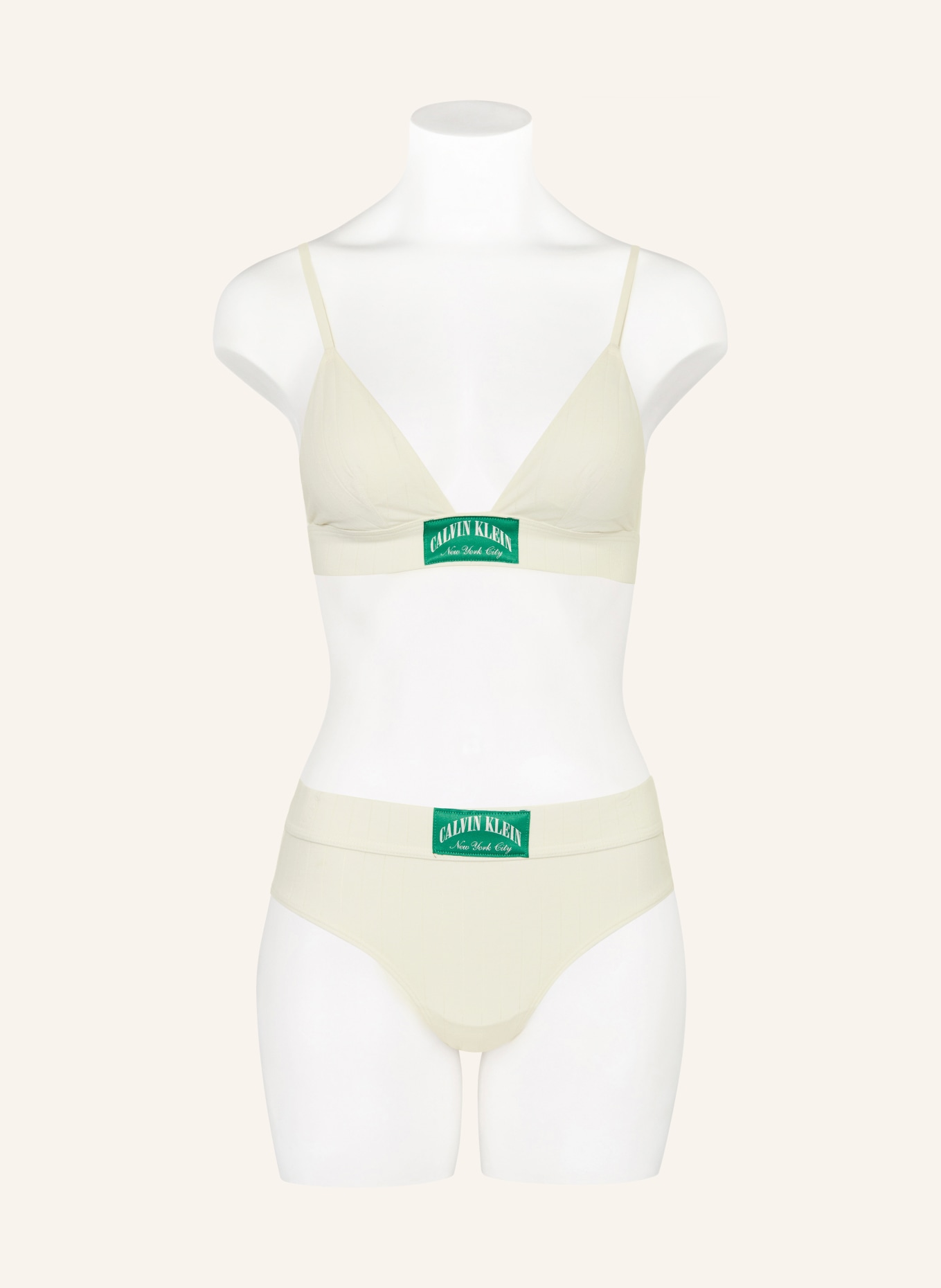 Calvin Klein Majtki HERITAGE CLASSIC COTTON STRETCH: ECRU / ZIELONY