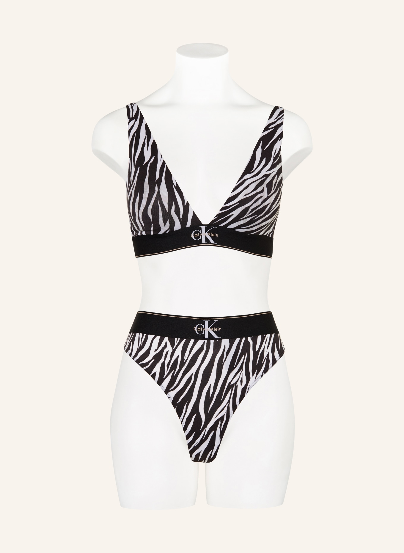 Calvin Klein Soutien-gorge triangle: NOIR / BLANC