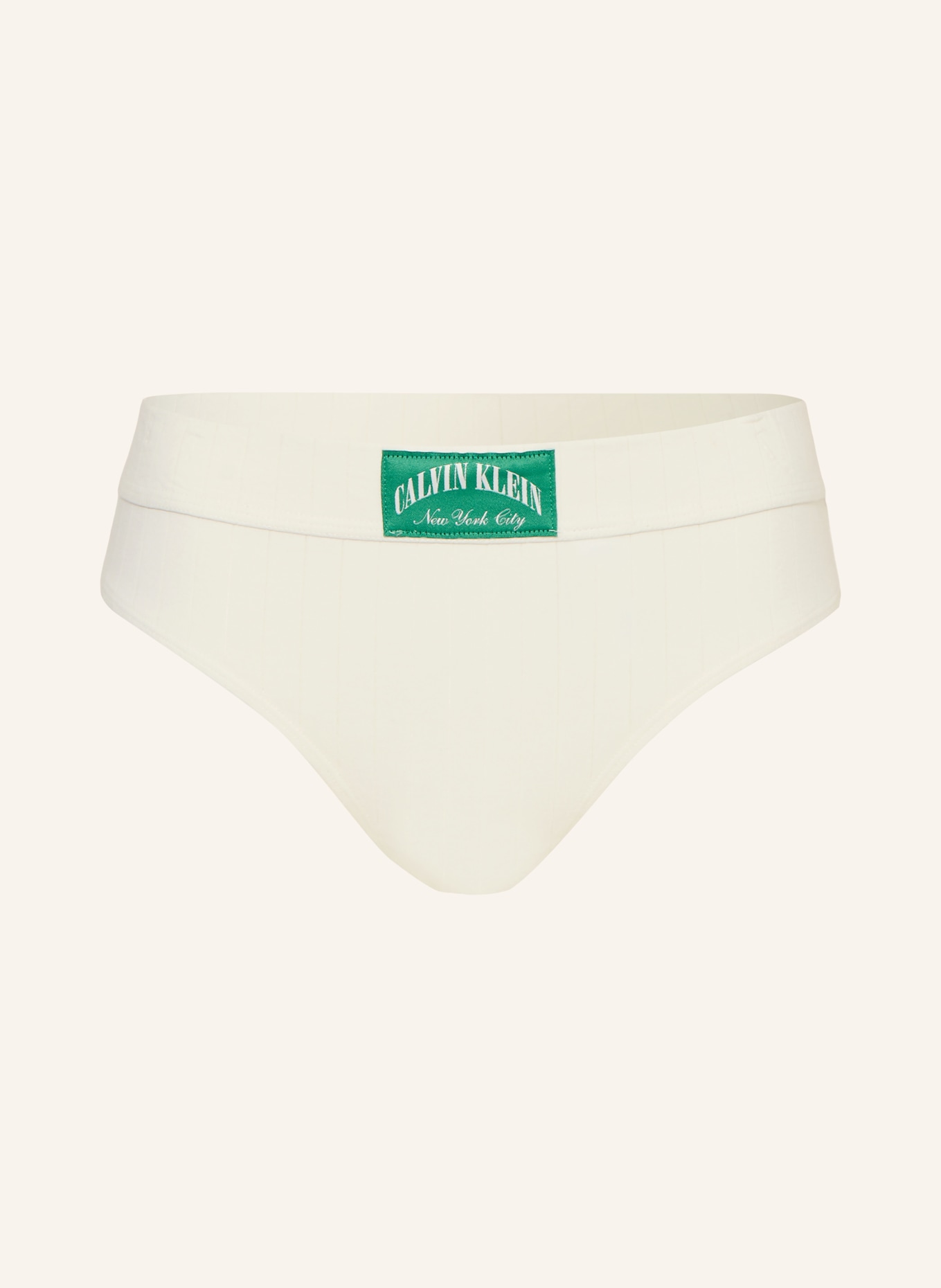 Calvin Klein Stringi HERITAGE CLASSIC COTTON STRETCH: KREMOWY / ZIELONY