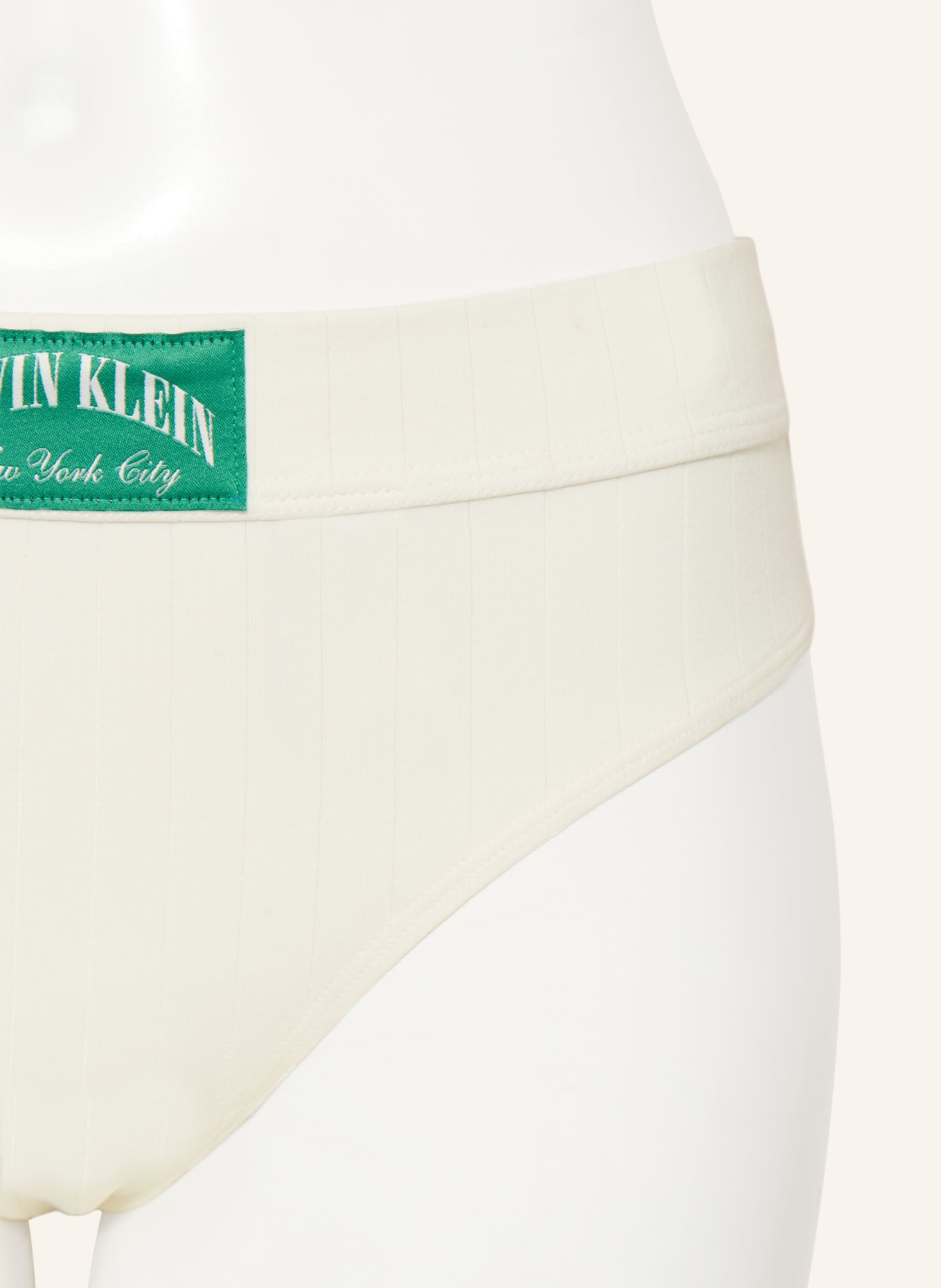 Calvin Klein Stringi HERITAGE CLASSIC COTTON STRETCH: KREMOWY / ZIELONY