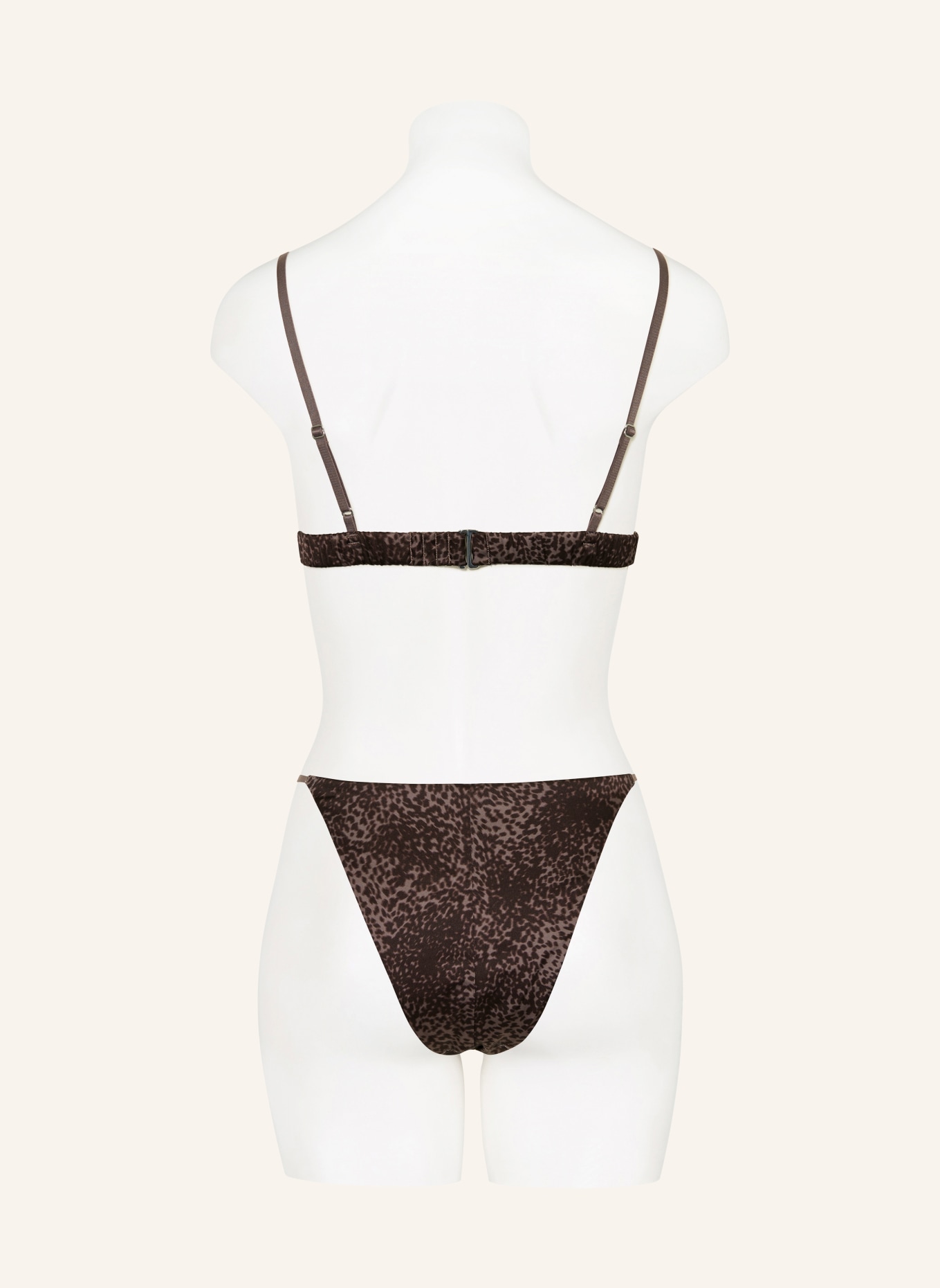 Calvin Klein Slip SIGNATURE SATIN en satin: MARRON / NOIR