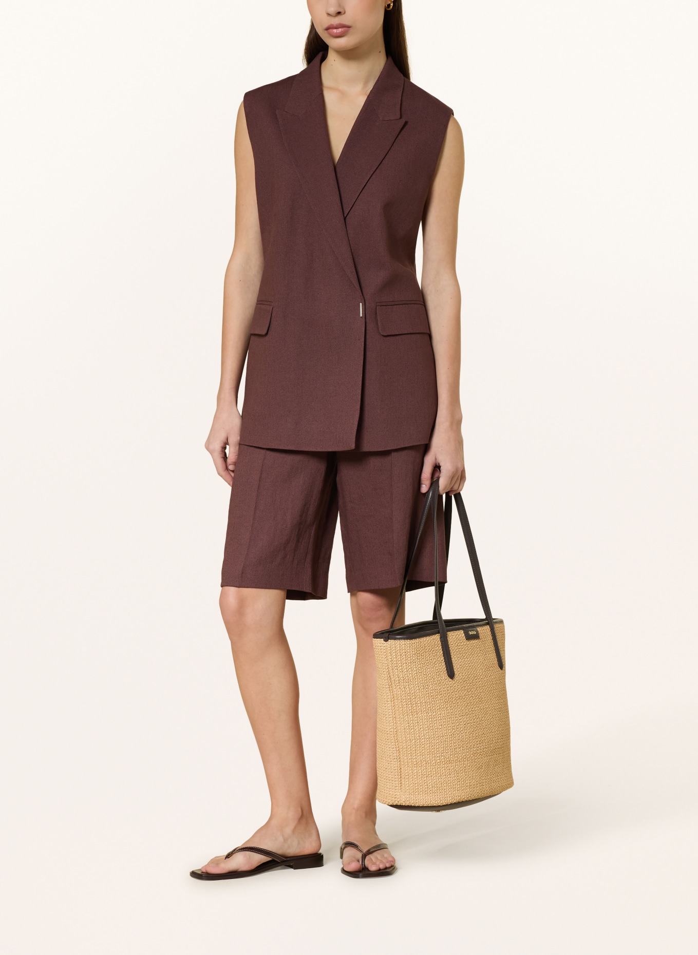 BOSS Shopper JALA: BEIGE / DUNKELBRAUN