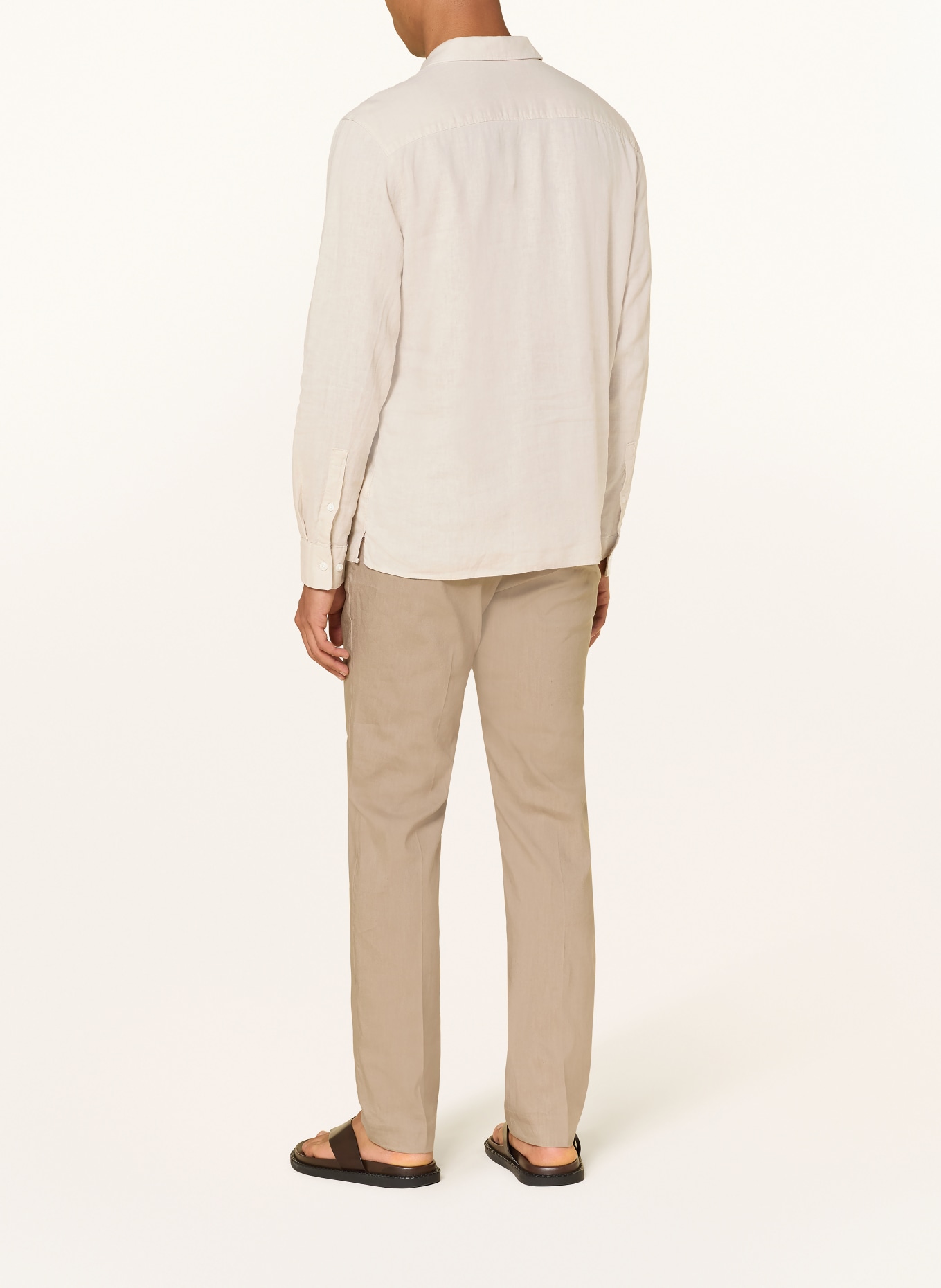 Calvin Klein Hemd Classic Fit mit Leinen: BEIGE