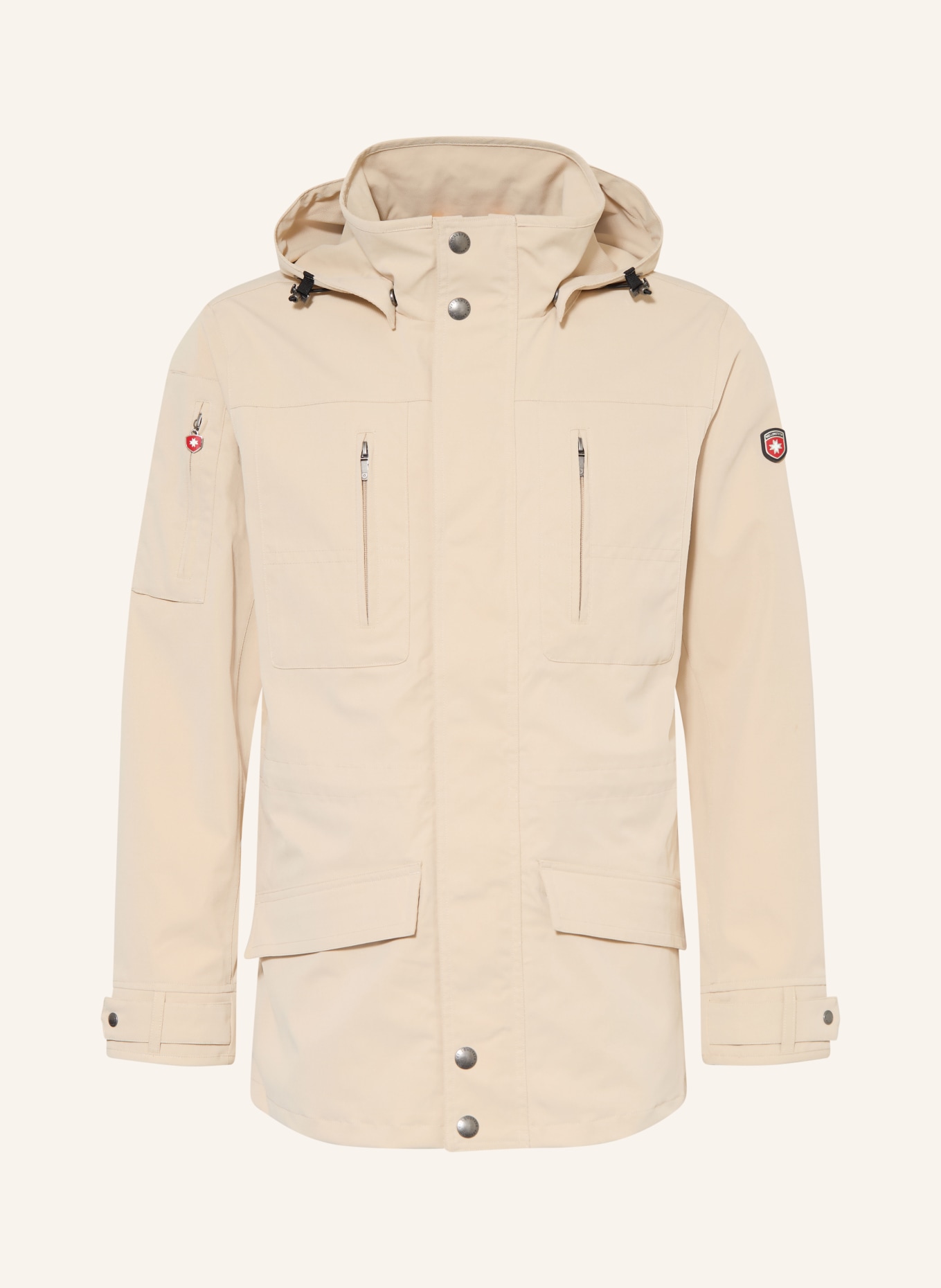 WELLENSTEYN Funktionsjacke mit abnehmbarer Kapuze: CREME