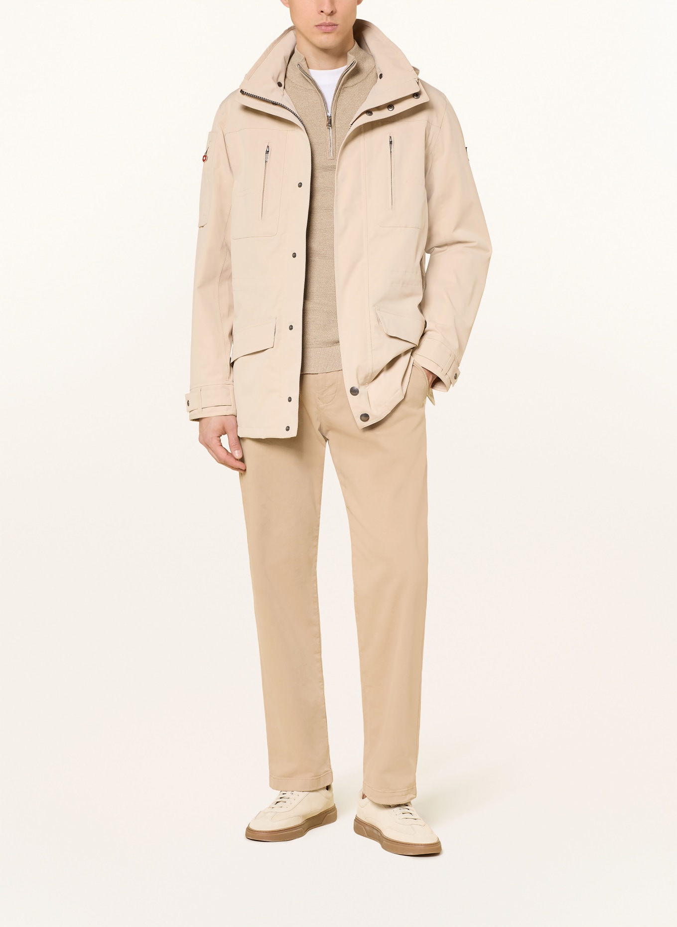 WELLENSTEYN Funktionsjacke mit abnehmbarer Kapuze: CREME