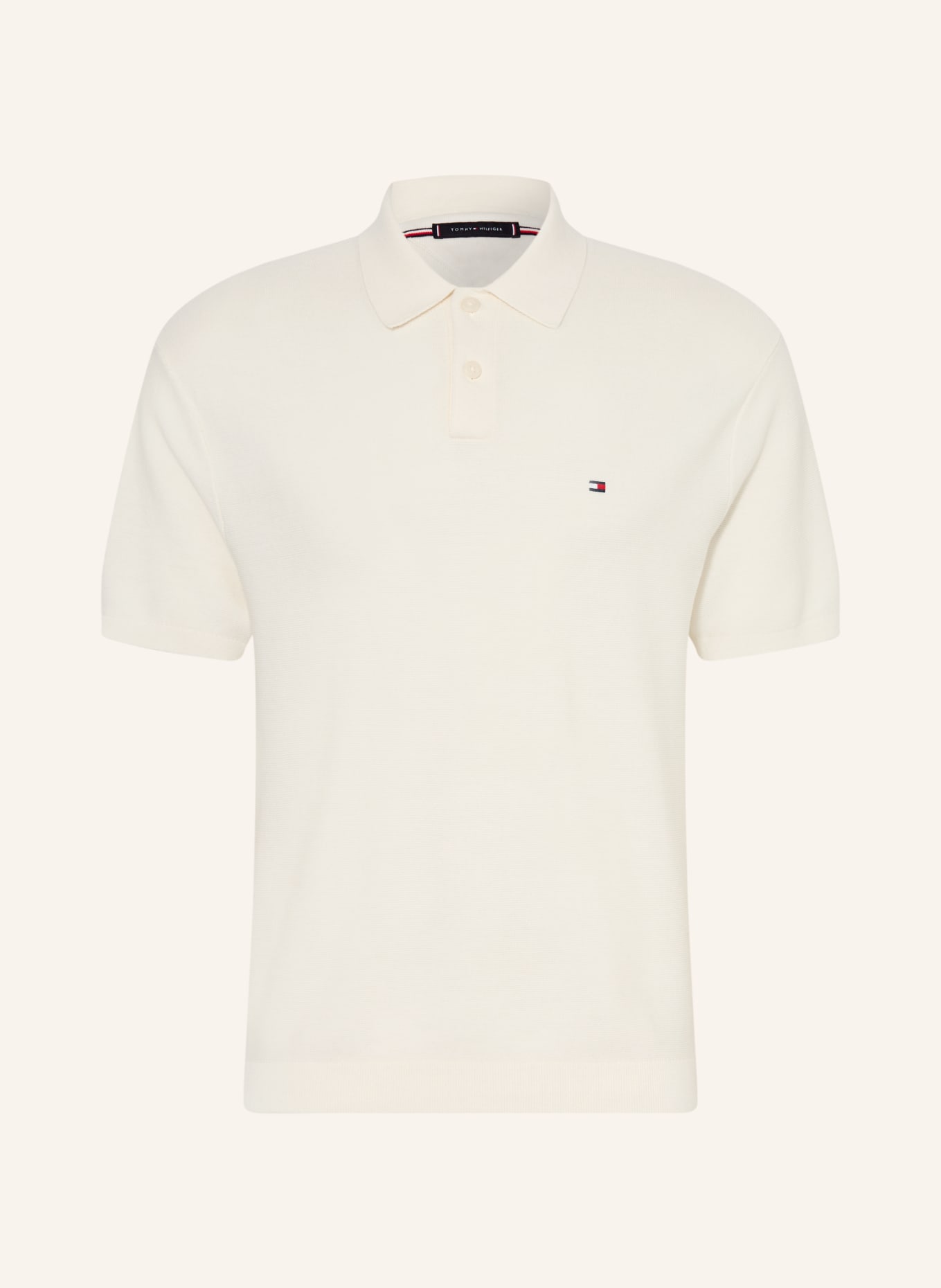TOMMY HILFIGER piqué polo shirt: CREAM