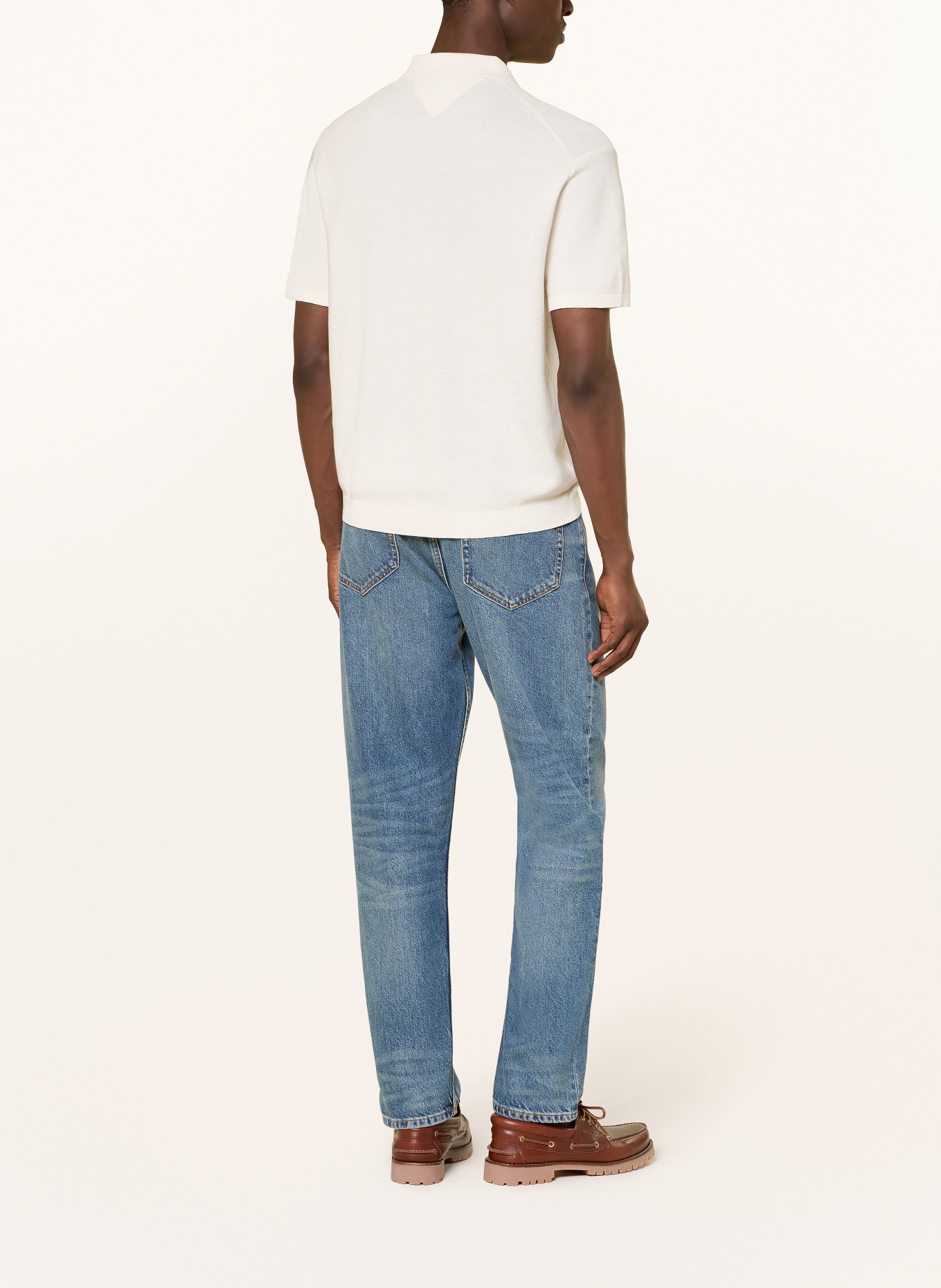 TOMMY HILFIGER piqué polo shirt: CREAM