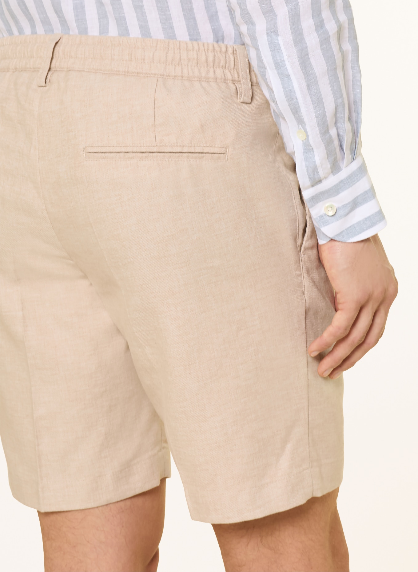 PROFUOMO Linen shorts: BEIGE