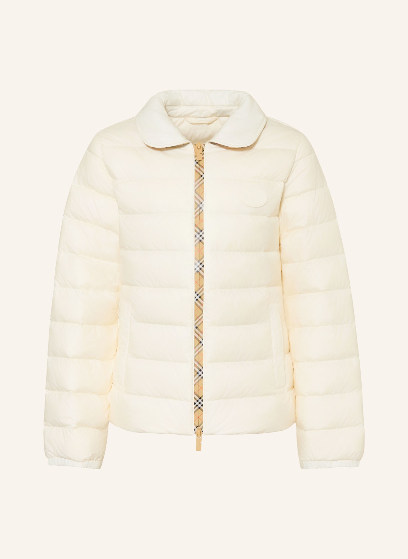 BURBERRY péřová bunda: KRÉMOVÁ / BÉŽOVÁ / ČERNÁ