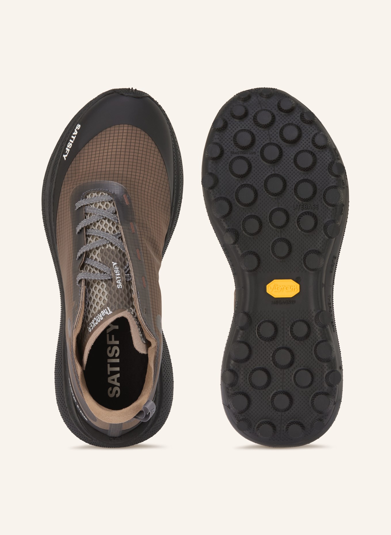 SATISFY Chaussures de trail THE ROCKER: MARRON FONCÉ / NOIR