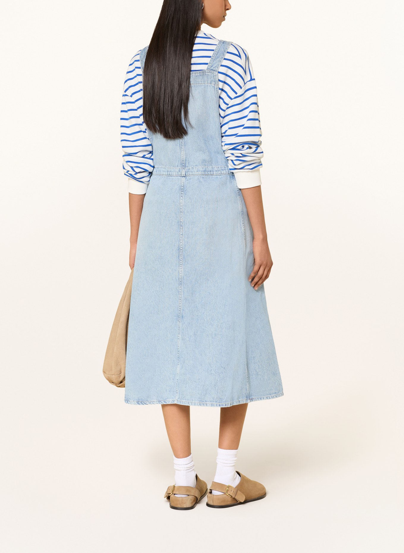 Marc O'Polo DENIM Jeans-Latzkleid: HELLBLAU