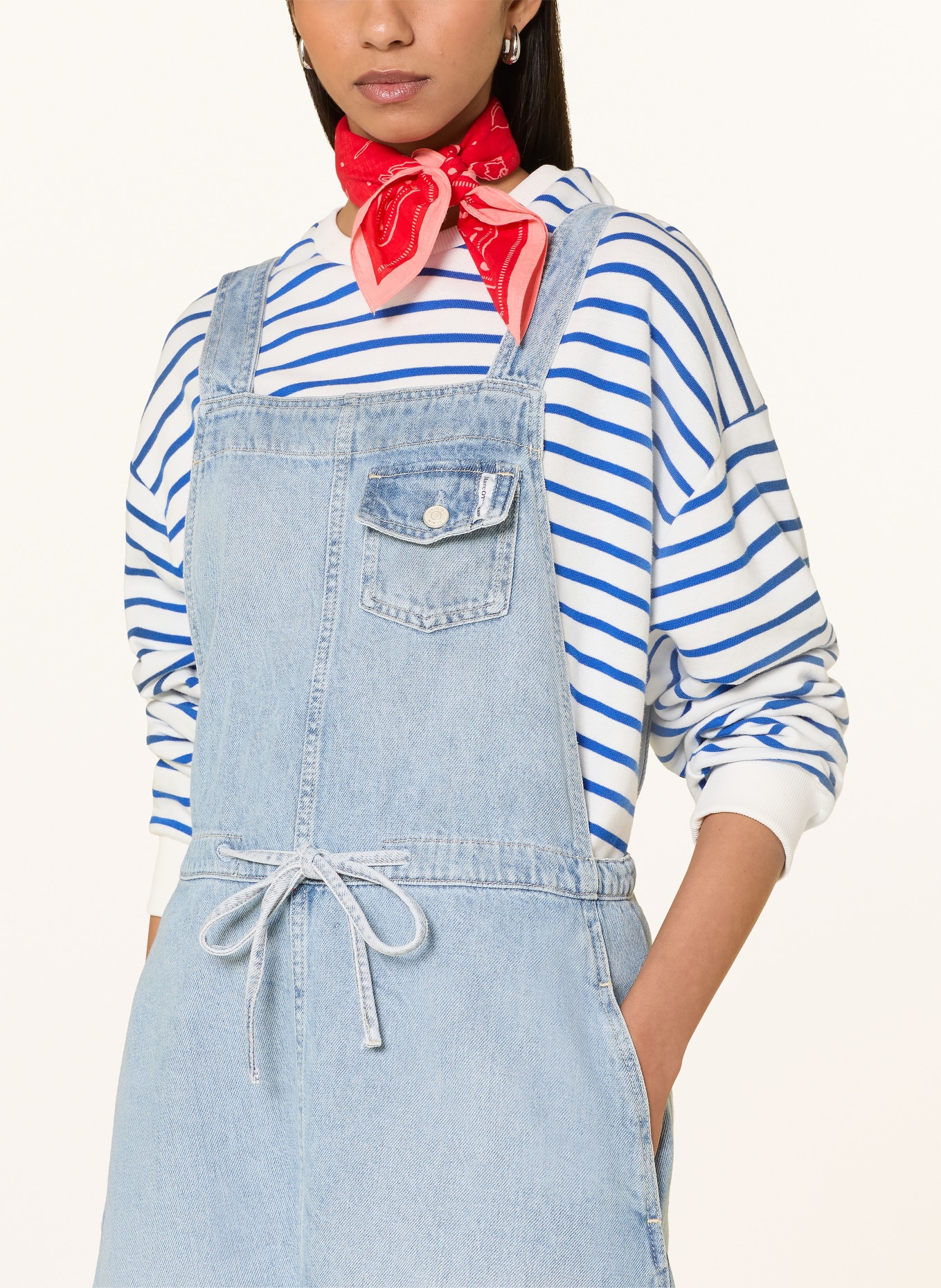 Marc O'Polo DENIM Jeans-Latzkleid: HELLBLAU