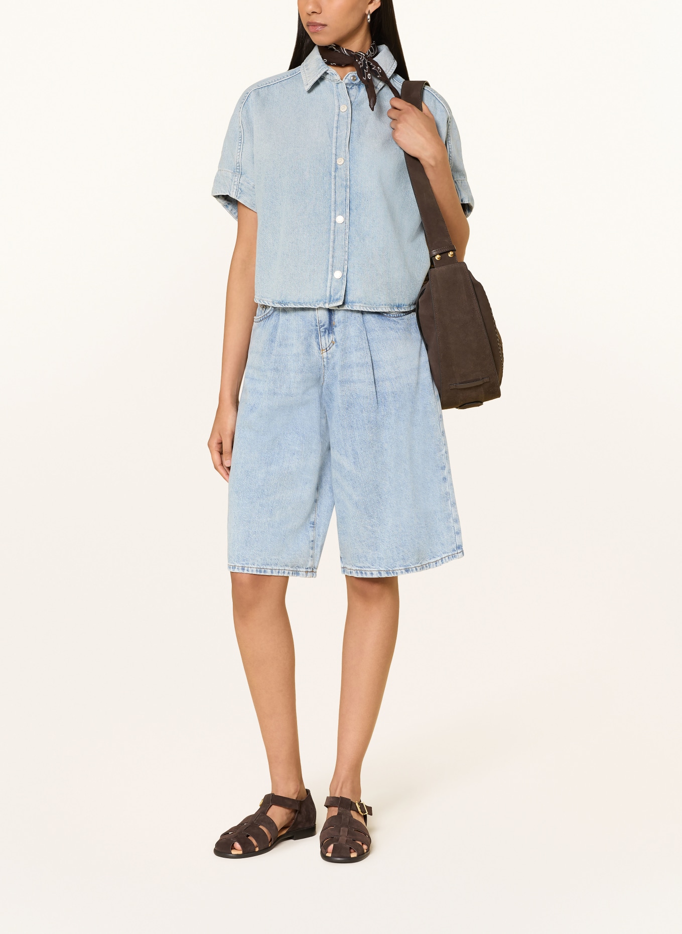 Marc O'Polo DENIM Jeansbluse: BLAUGRAU