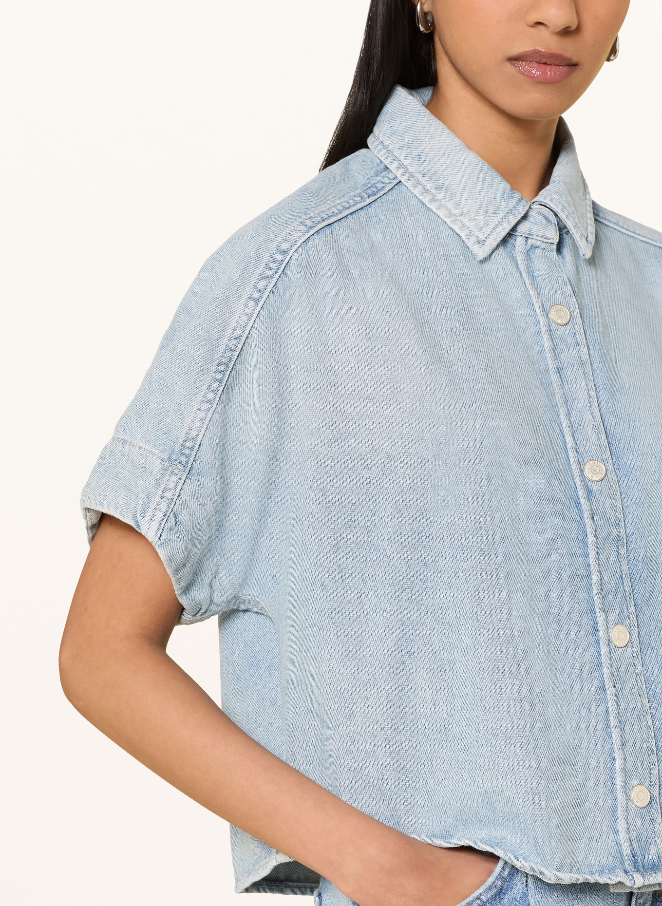 Marc O'Polo DENIM Jeansbluse: BLAUGRAU