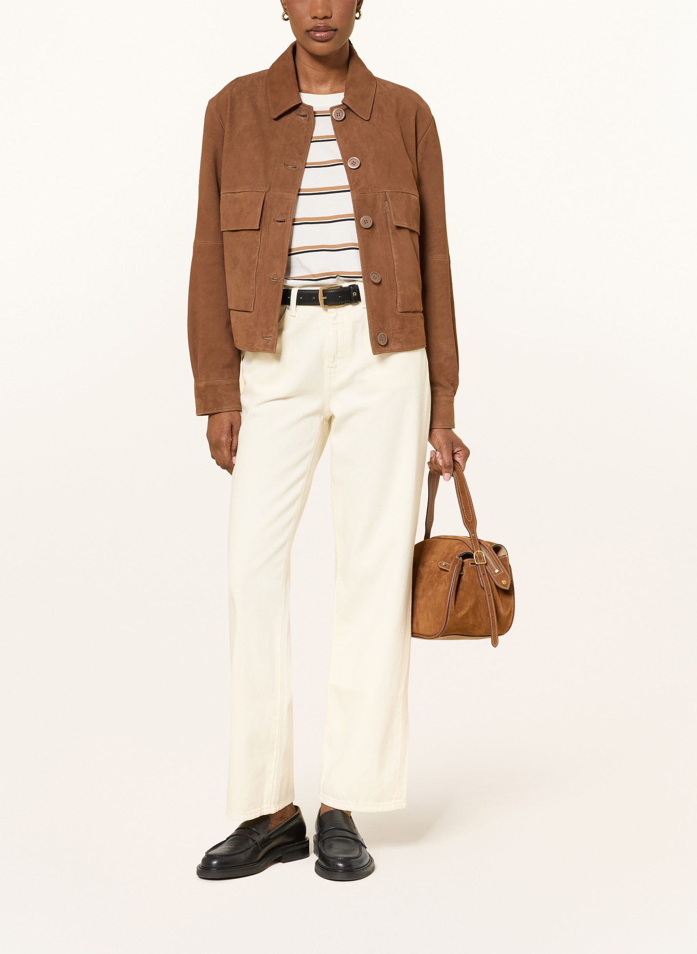 DUNO Kožená bunda JOAN: HNĚDÁ