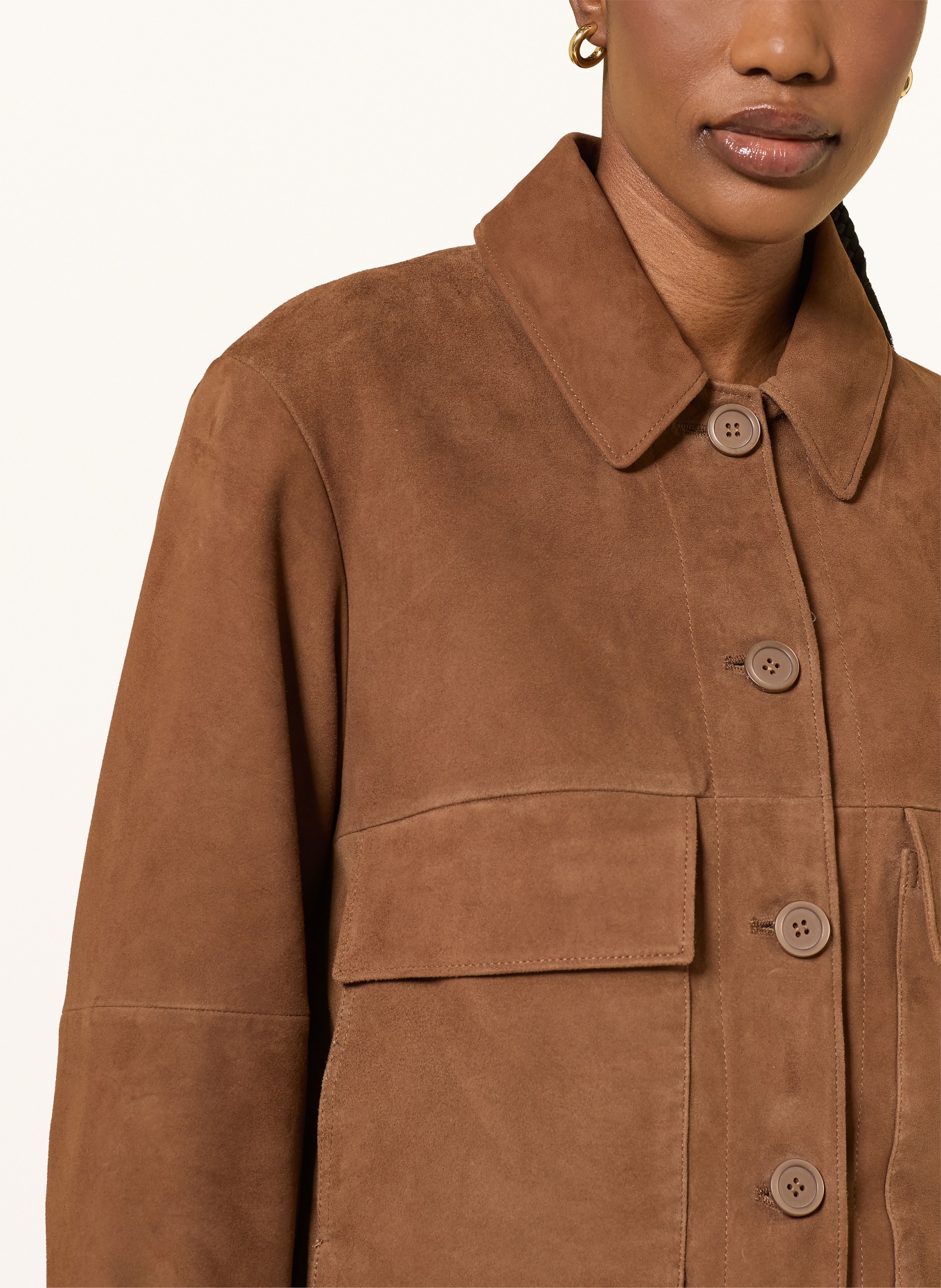 DUNO Kožená bunda JOAN: HNĚDÁ