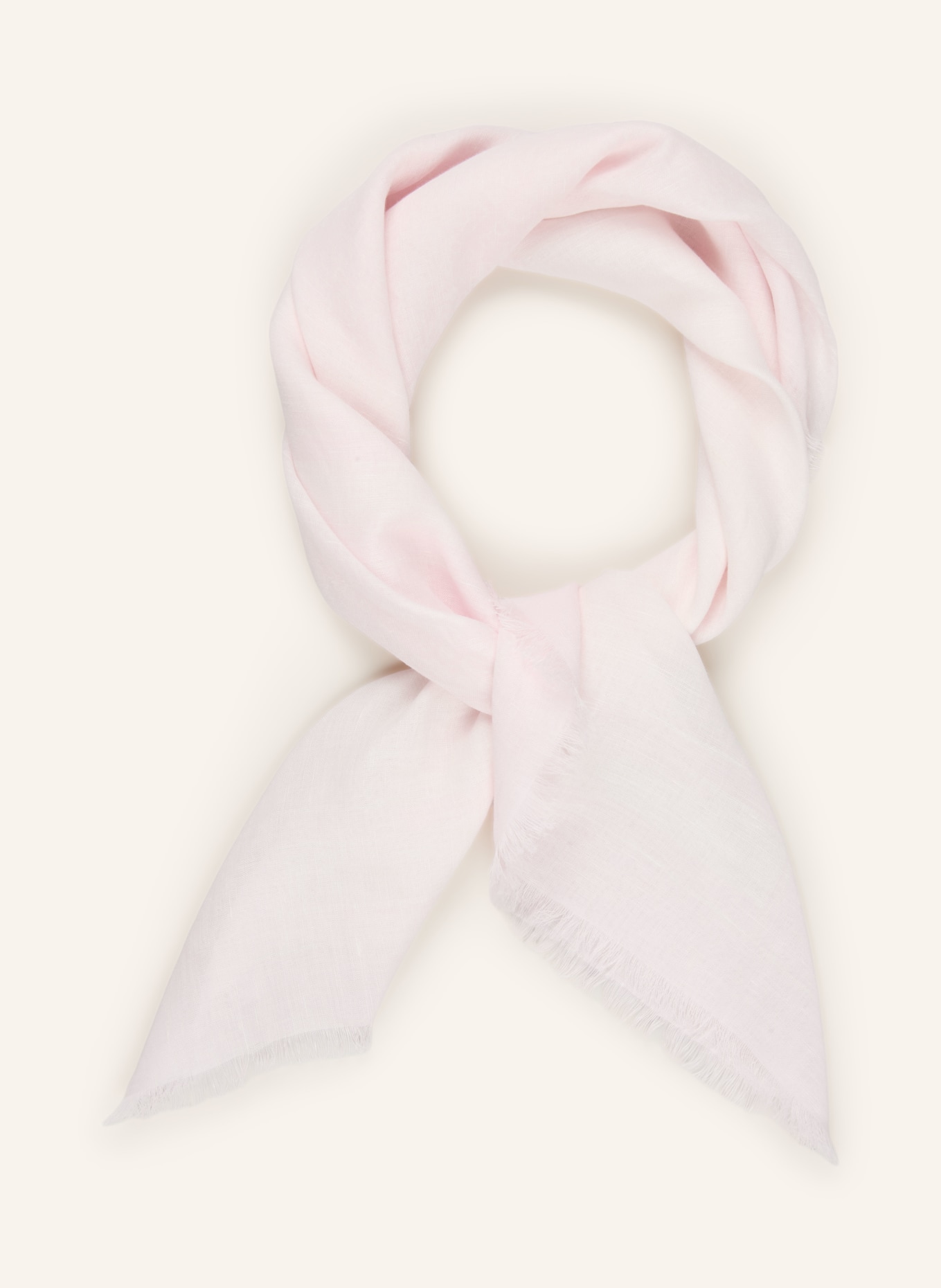 BOSS Tuch JINNAH mit Leinen: HELLROSA / WEISS