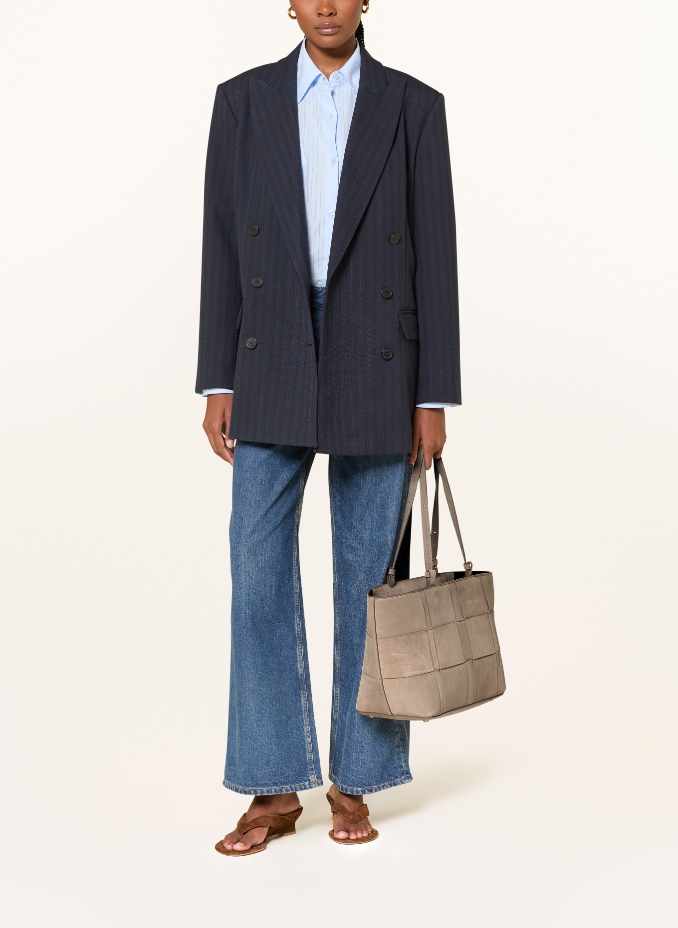 DEMELLIER boodschappentas: BEIGE / GOUD