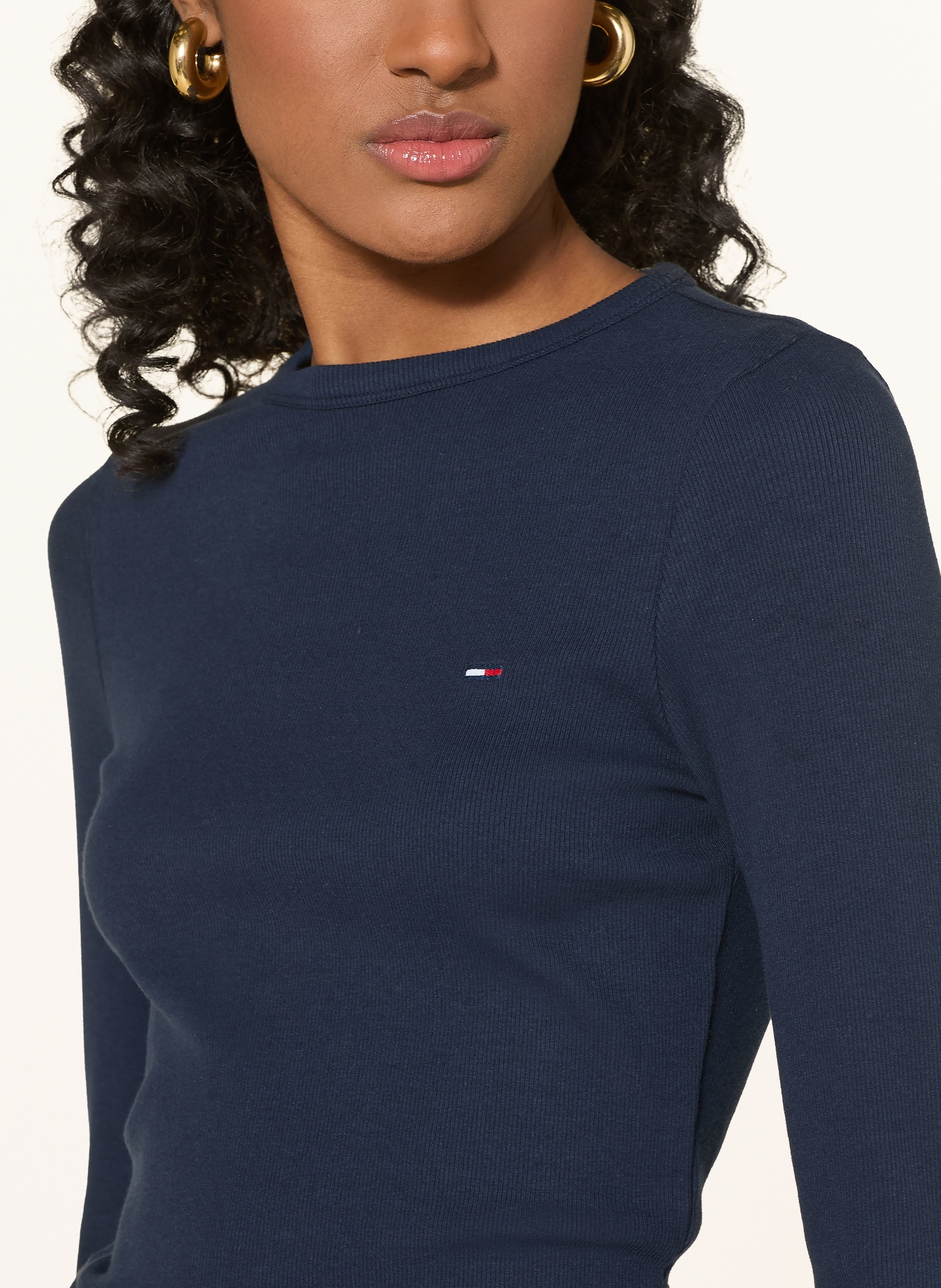 TOMMY JEANS Longsleeve: DUNKELBLAU