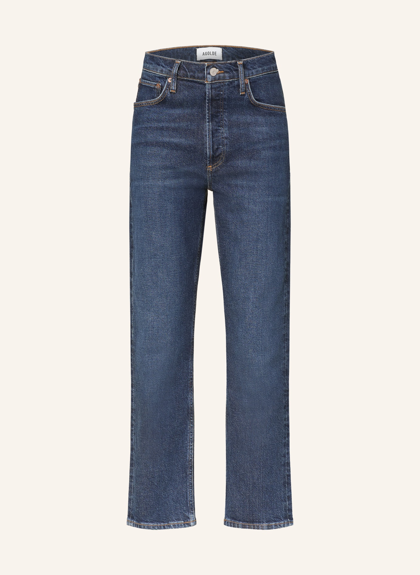 AGOLDE Straight jeans RILEY LONG: Divided red cast indigo