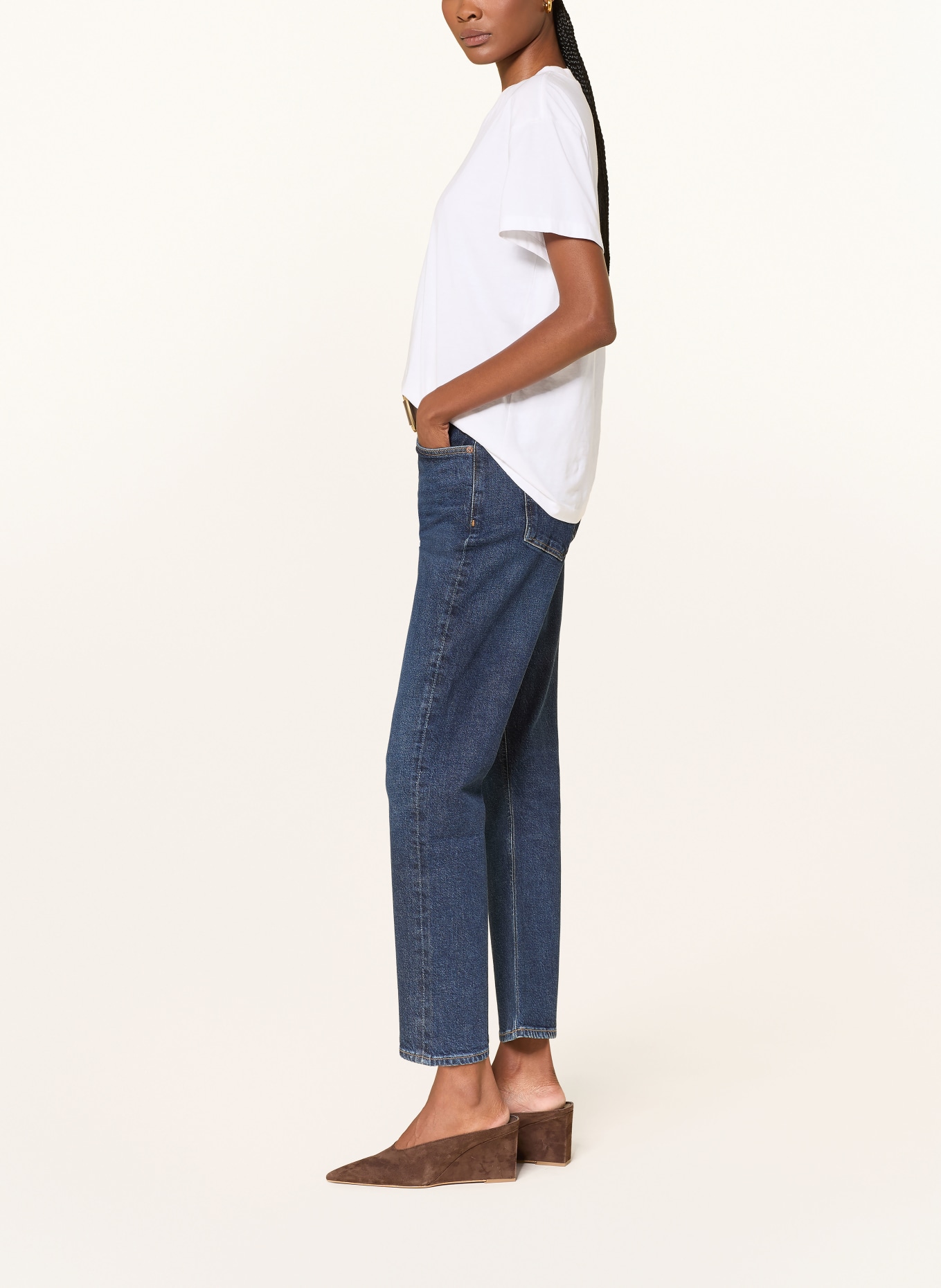 AGOLDE Straight jeans RILEY LONG: Divided red cast indigo