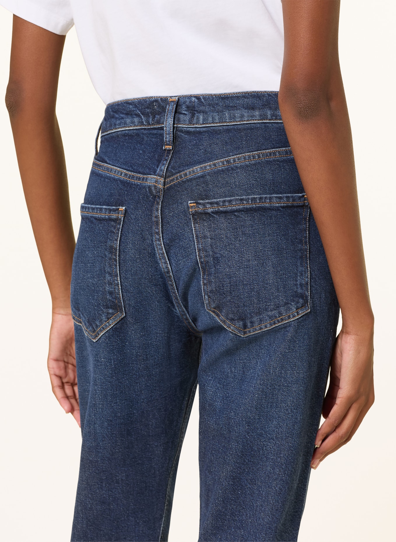 AGOLDE Straight jeans RILEY LONG: Divided red cast indigo