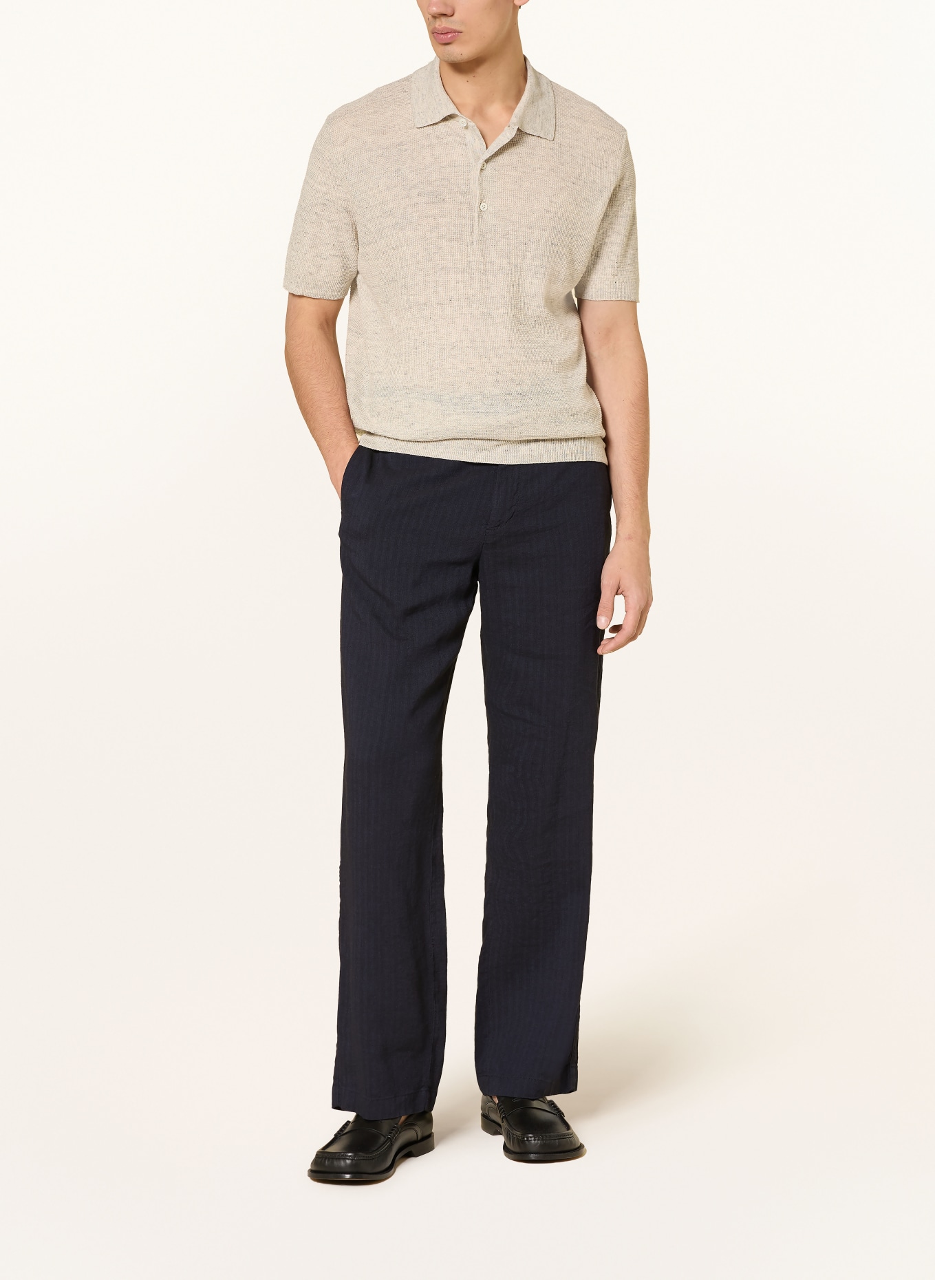 BARENA VENEZIA Pletené polo tričko RISADA: BÉŽOVÁ