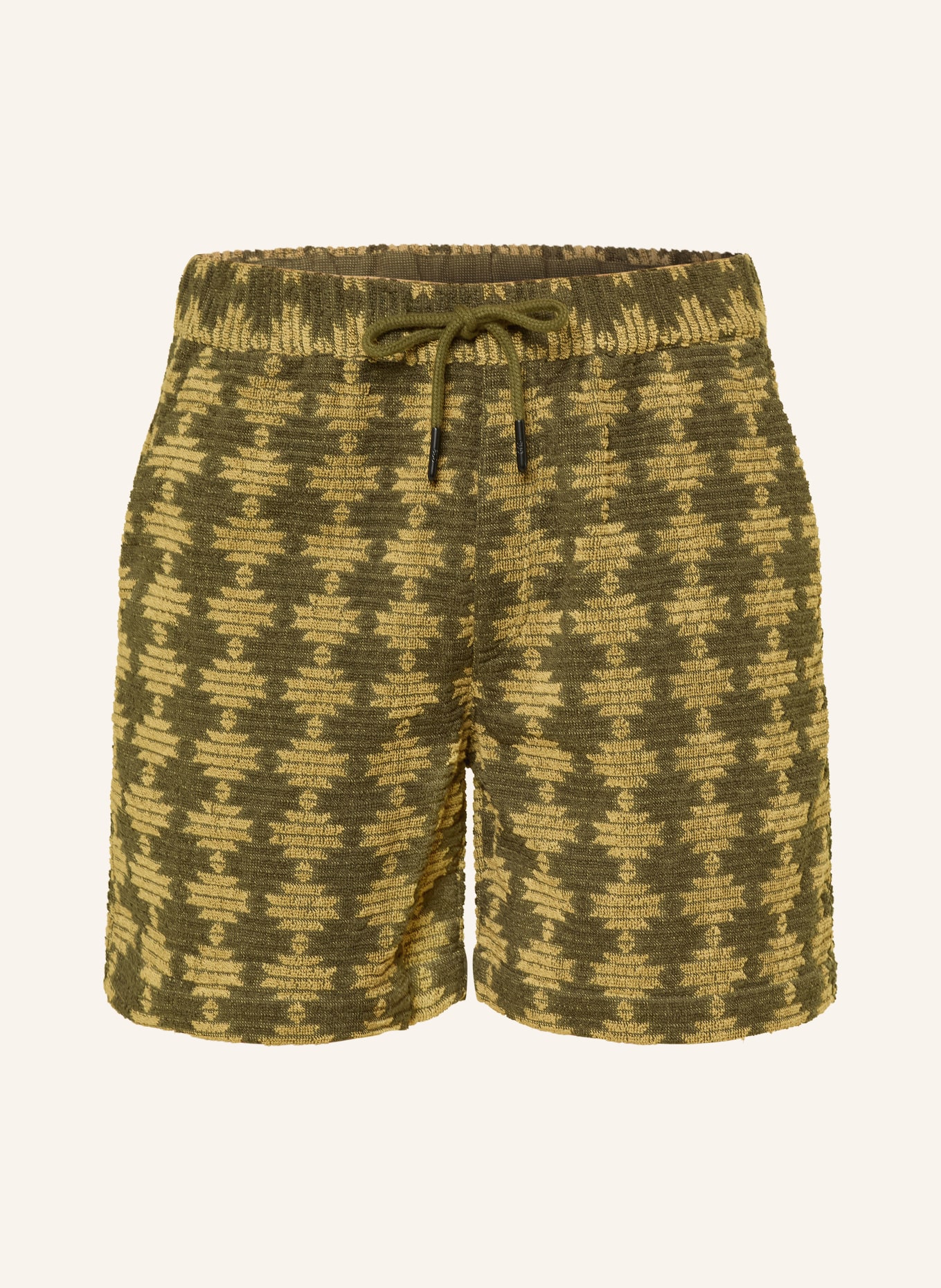 OAS Badstofshort FORTI PORTO: DONKERGROEN / LICHTGROEN