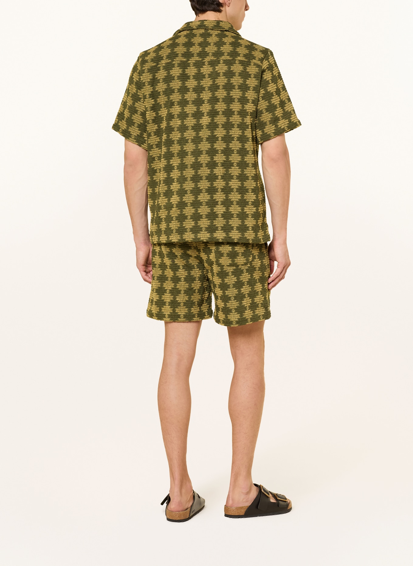 OAS Badstofshort FORTI PORTO: DONKERGROEN / LICHTGROEN