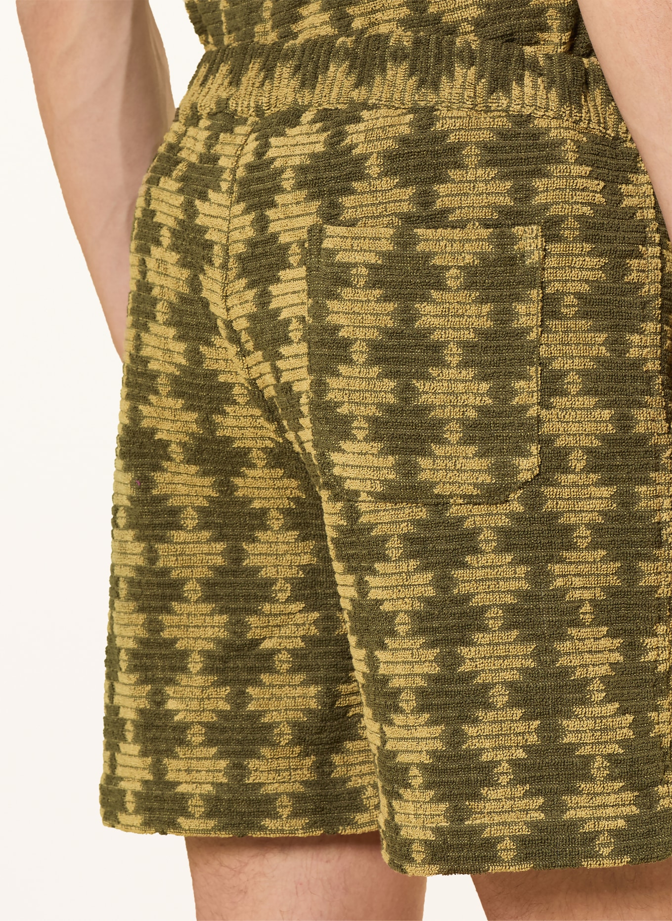 OAS Badstofshort FORTI PORTO: DONKERGROEN / LICHTGROEN