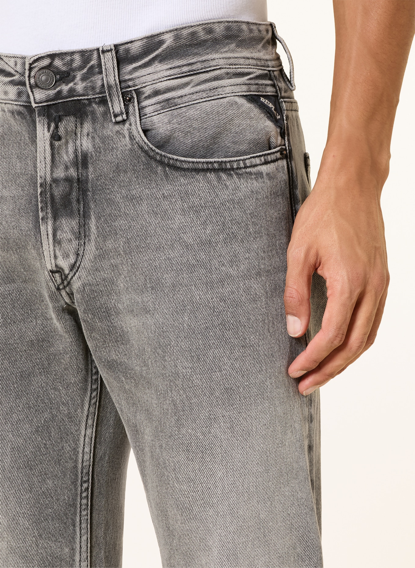 REPLAY Straight-fit jeans: 096 MEDIUM GREY