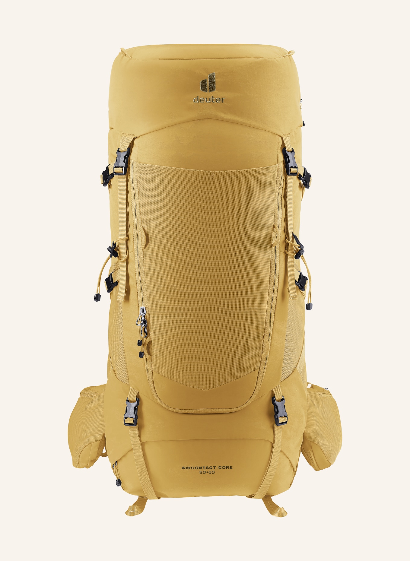 deuter Rucksack AIRCONTACT CORE 50+10: DUNKELGELB / KHAKI