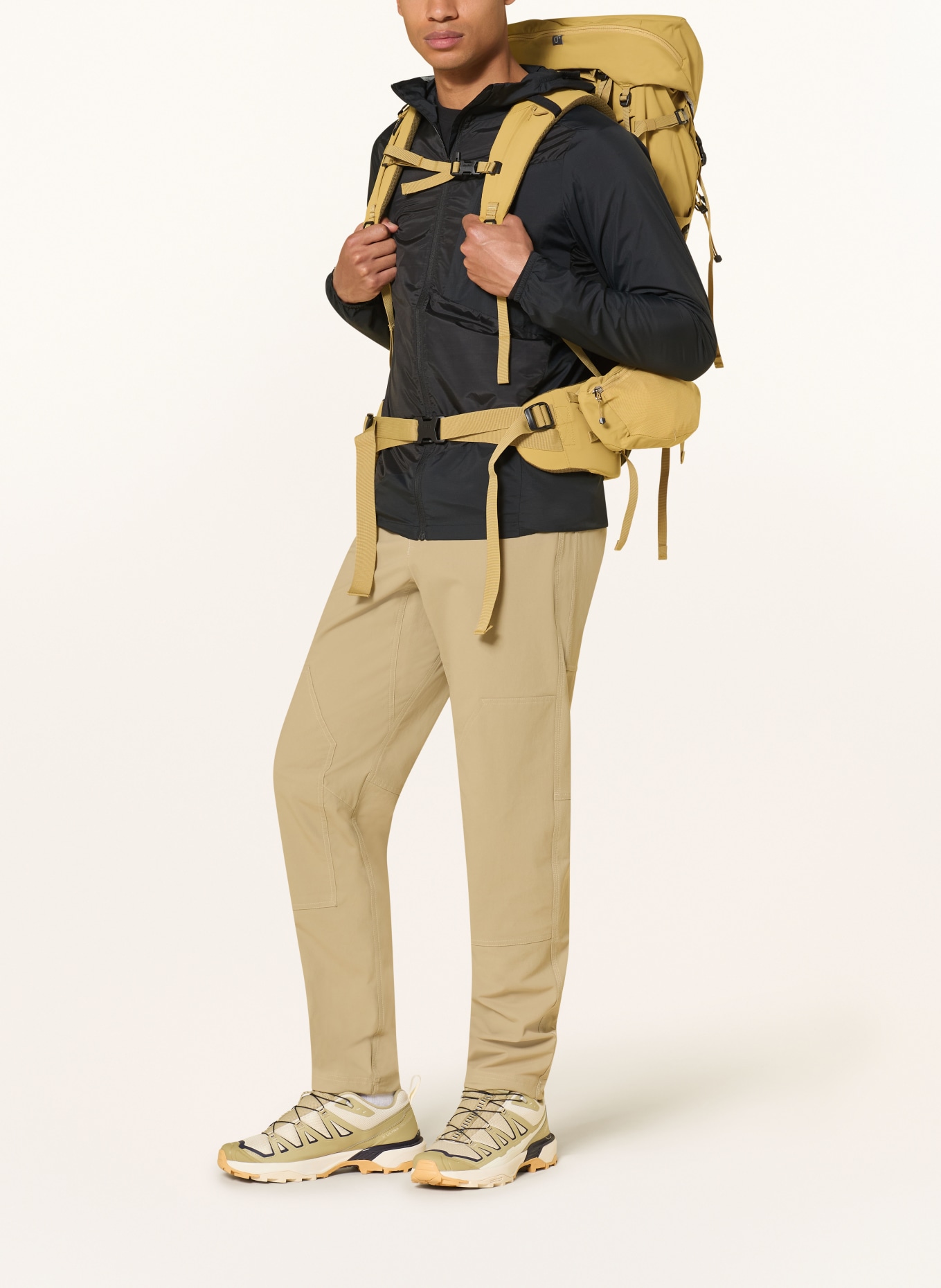 deuter AIRCONTACT CORE 50+10 Backpack: DARK YELLOW / KHAKI