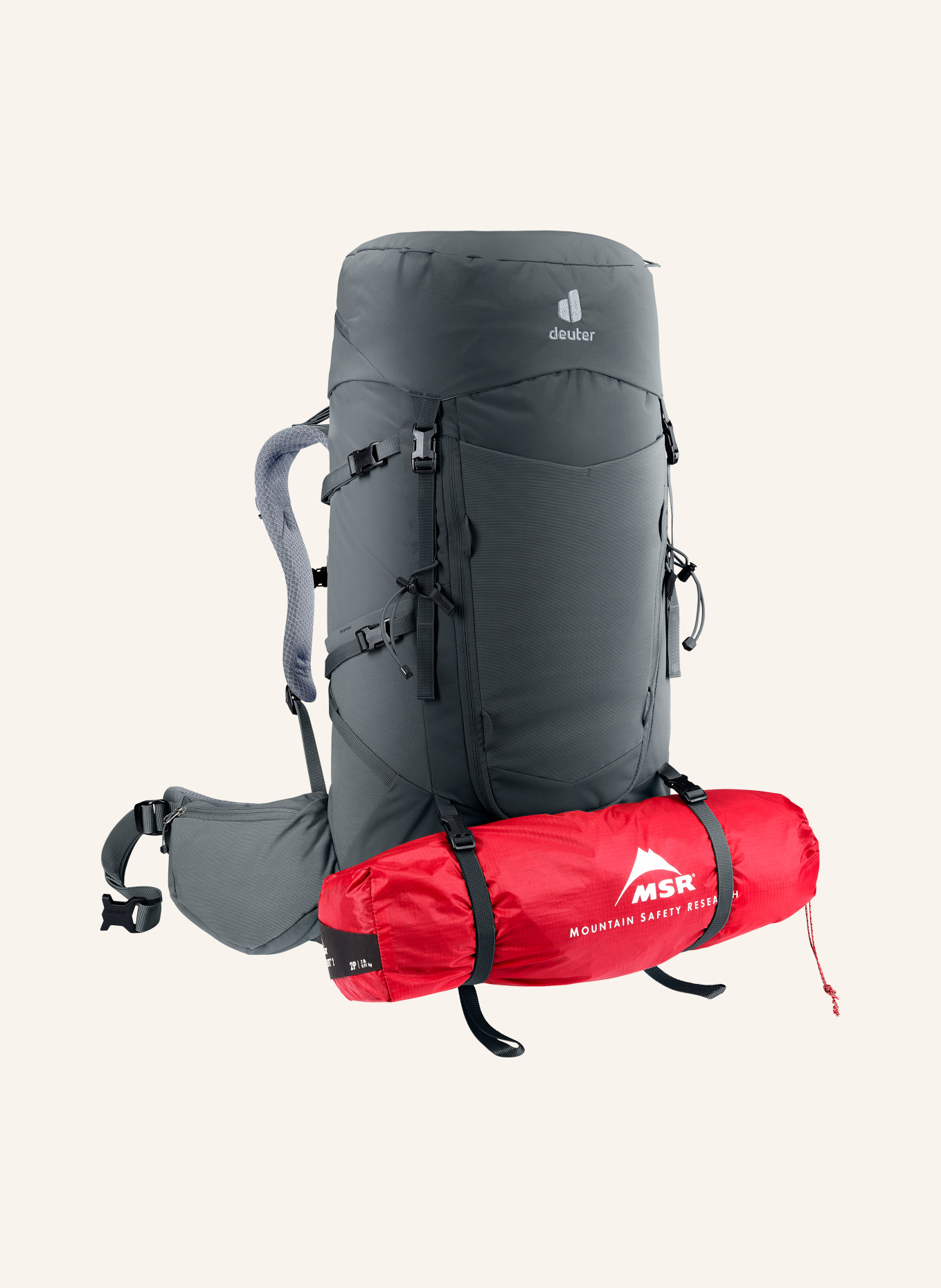 deuter Rucksack AIRCONTACT CORE 45+10 SL: DUNKELGRAU