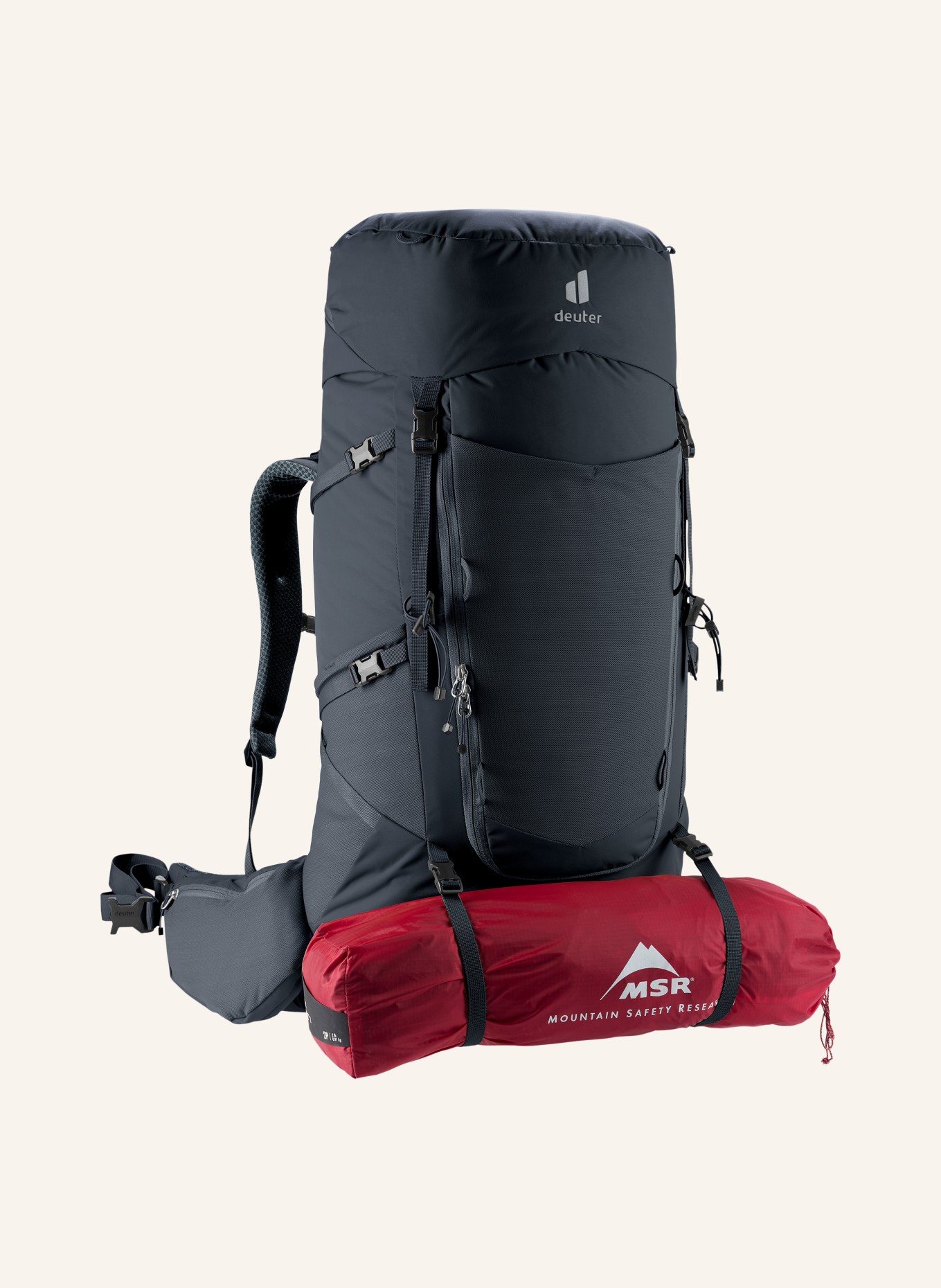 deuter AIRCONTACT CORE 60+10 Backpack: BLACK