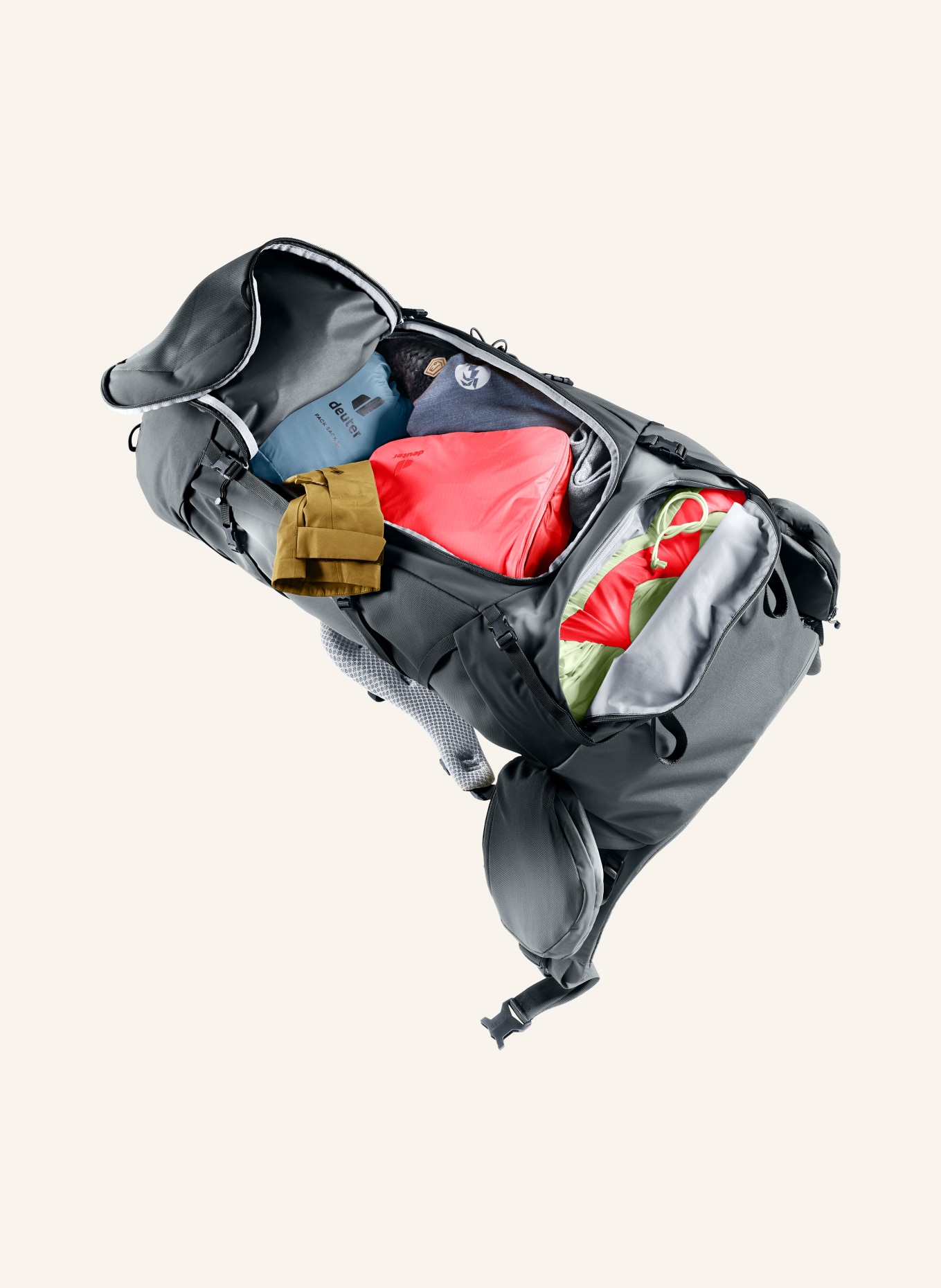 deuter Rugzak AIRCONTACT CORE 55+10 SL: DONKERGRIJS