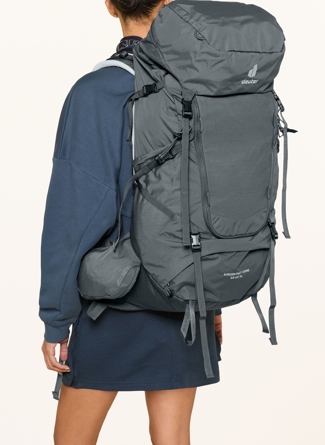 deuter AIRCONTACT CORE 55+10 SL Backpack: DARK GRAY