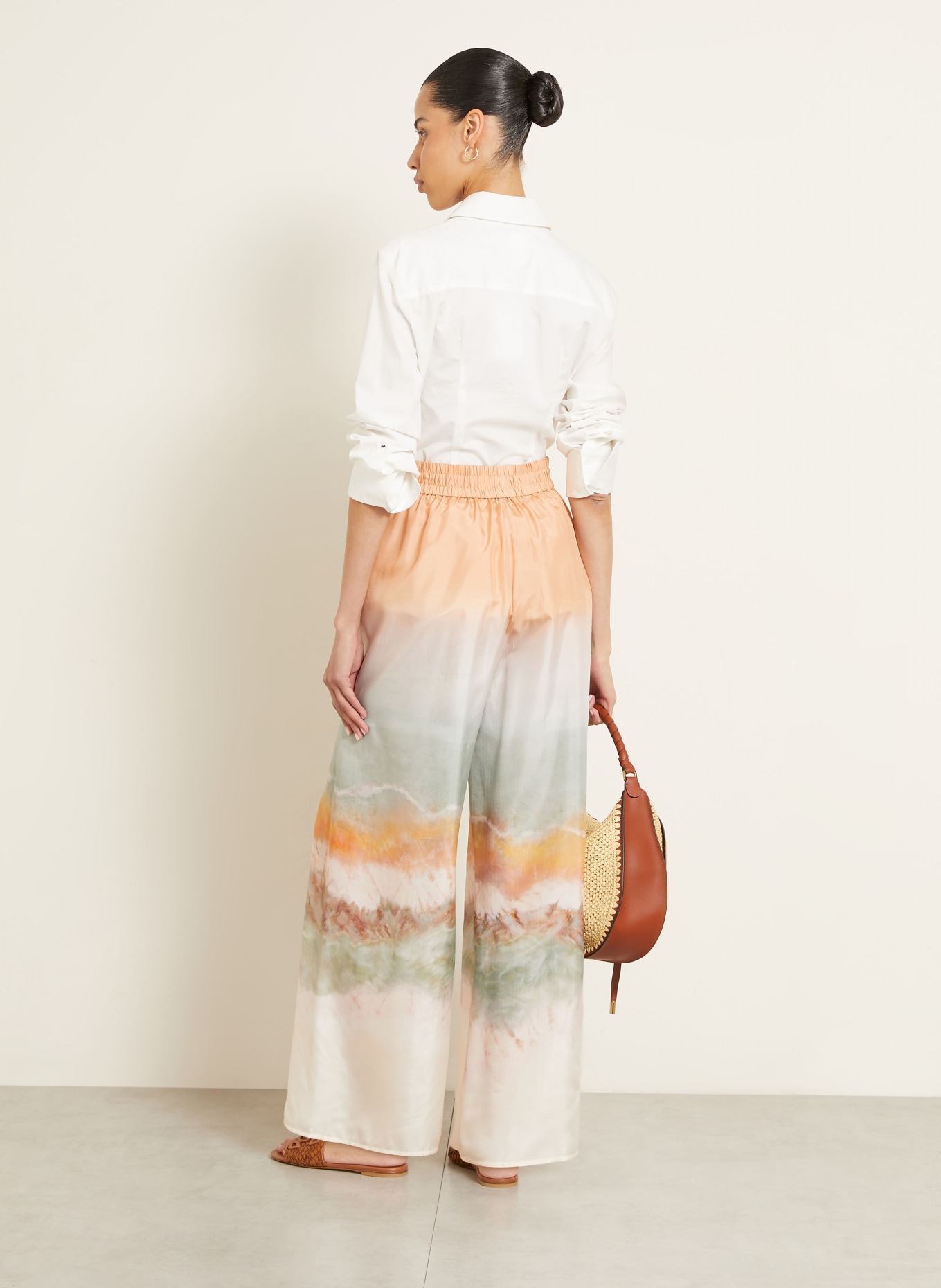 ZIMMERMANN Silke bukser DAYLIGHT: CREME / LYSEORANGE / MINT