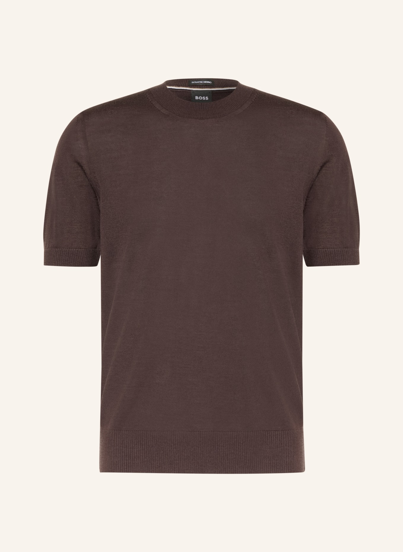 BOSS Knitted shirt UMAURO: DARK BROWN