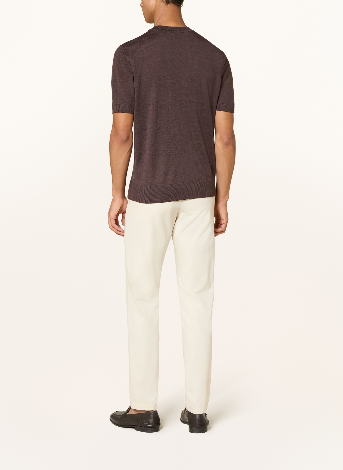 BOSS Knitted shirt UMAURO: DARK BROWN