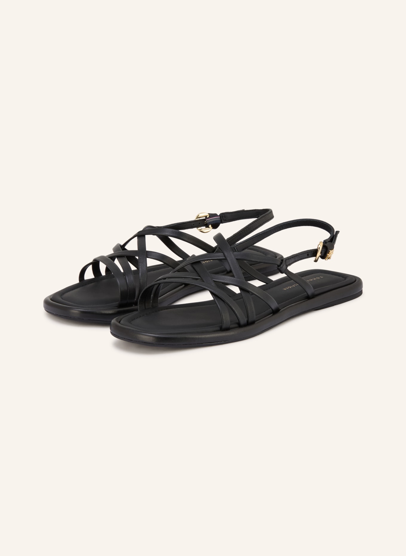TOMMY HILFIGER Sandalen: SCHWARZ