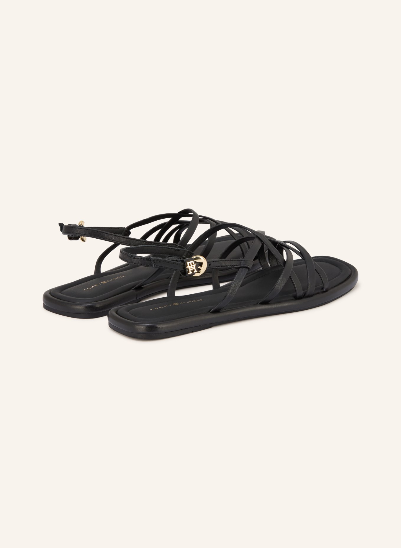 TOMMY HILFIGER Sandalen: SCHWARZ