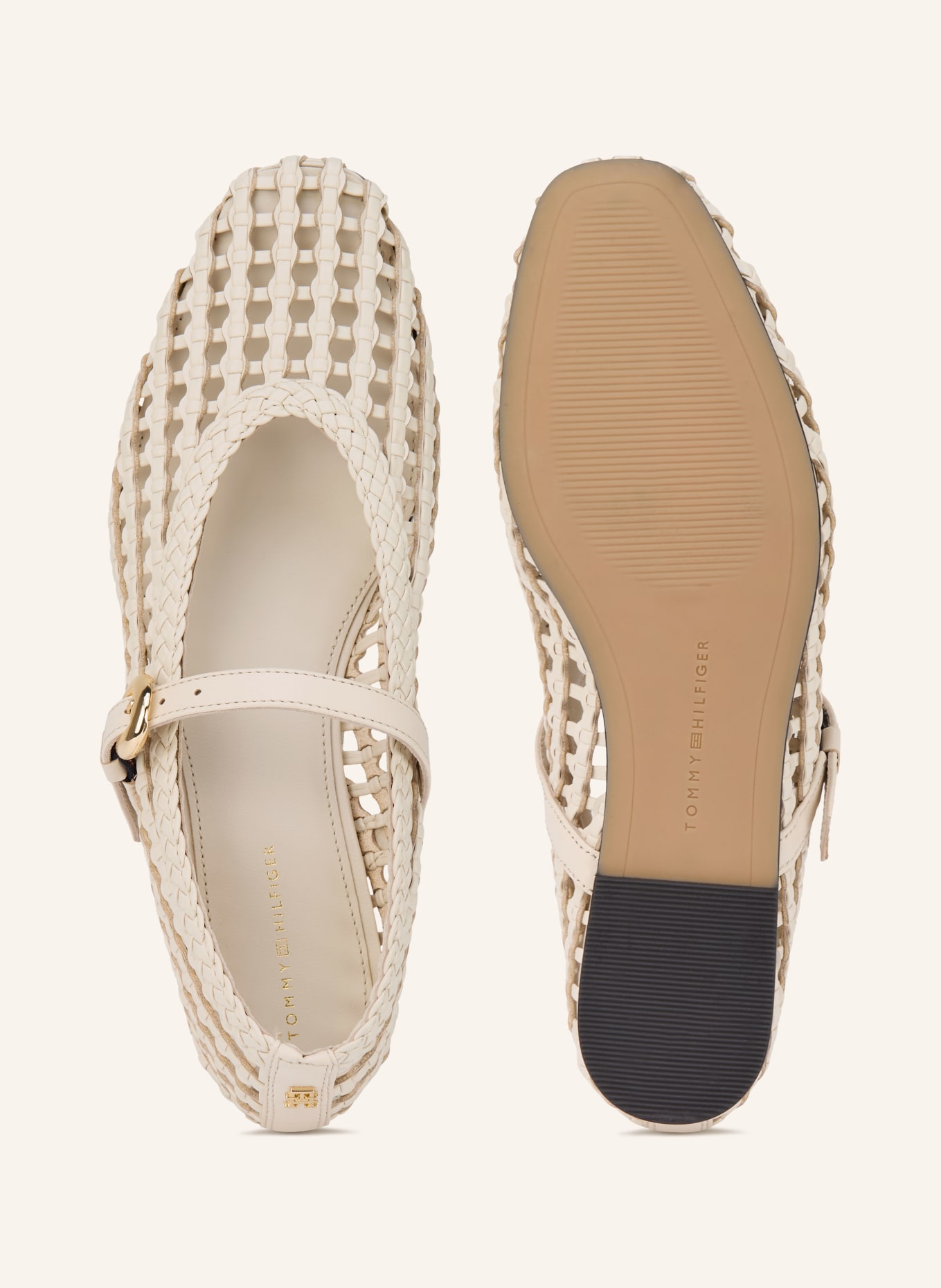 TOMMY HILFIGER Mary-Jane-Ballerinas: CREME