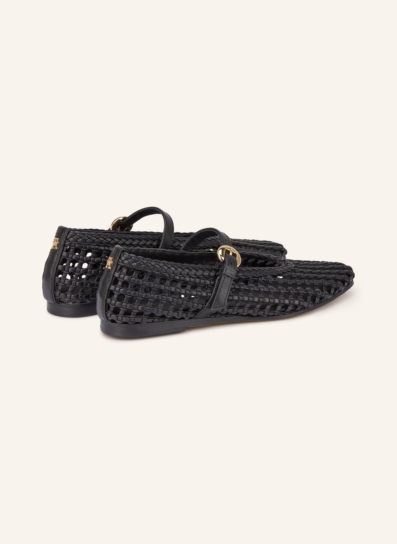 TOMMY HILFIGER Mary Jane ballerinas: BLACK